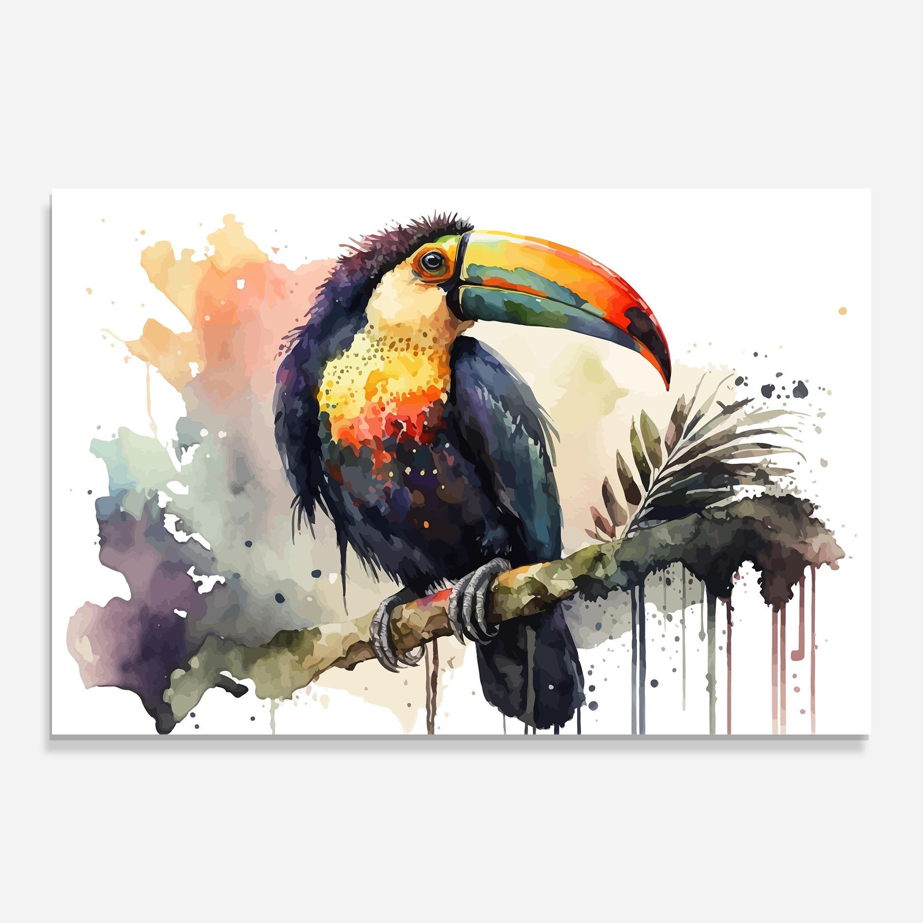 Glasbild Beautiful Toucan Art mockup 0