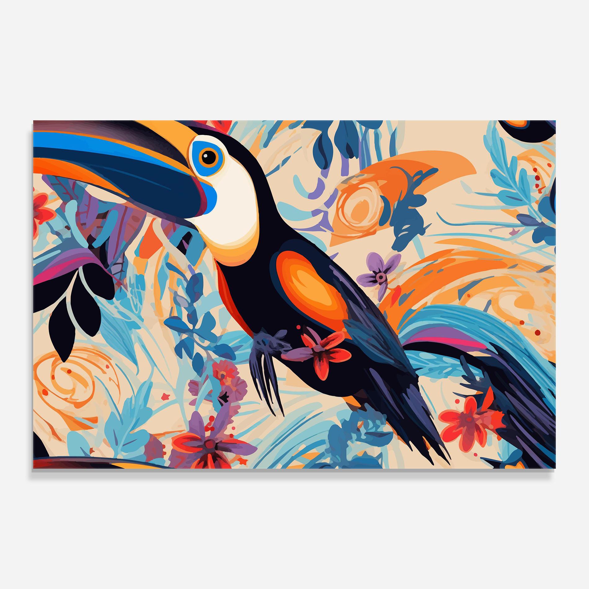 Glasbild Colorful Toucan mockup 0