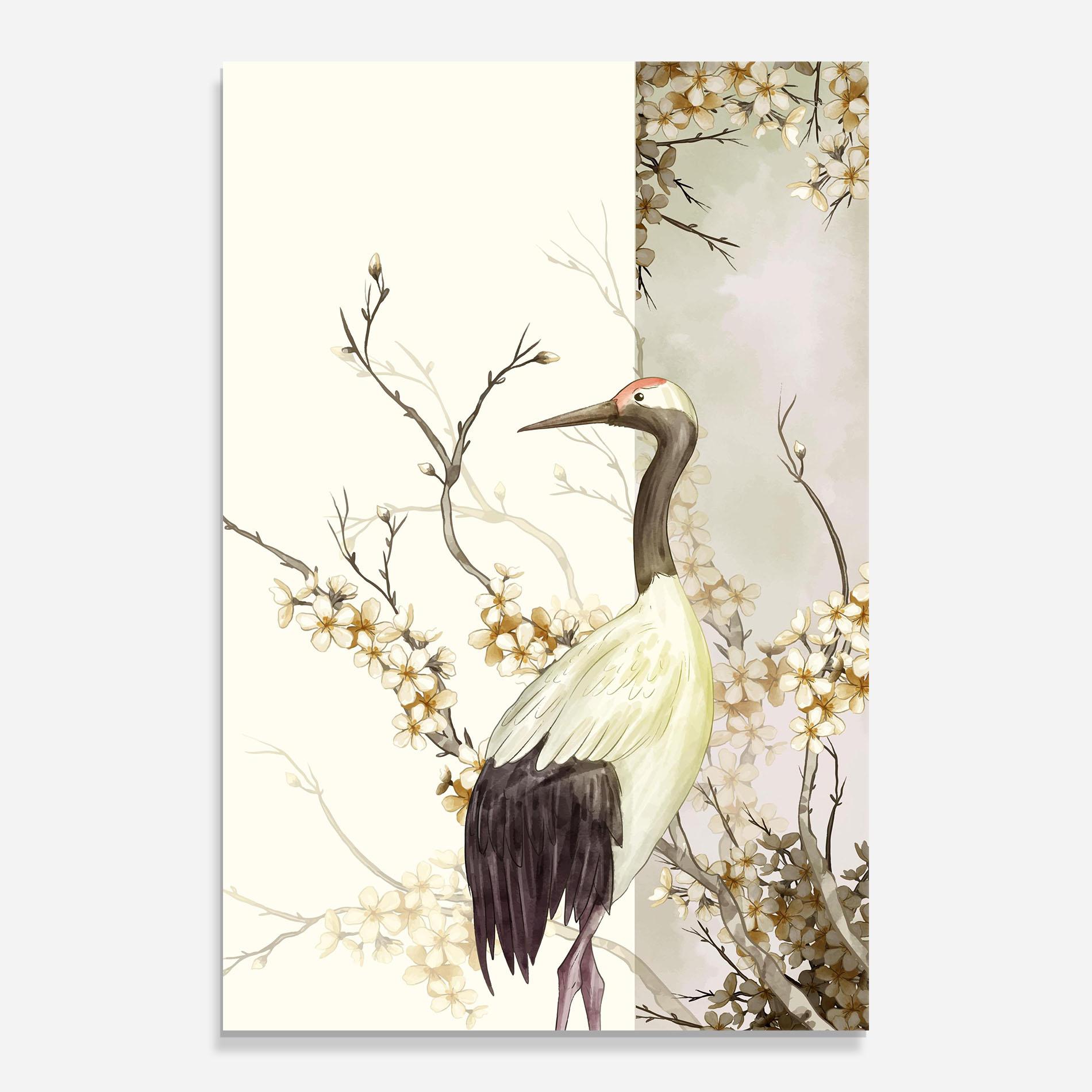 Glasbild Asian Bird mockup 0