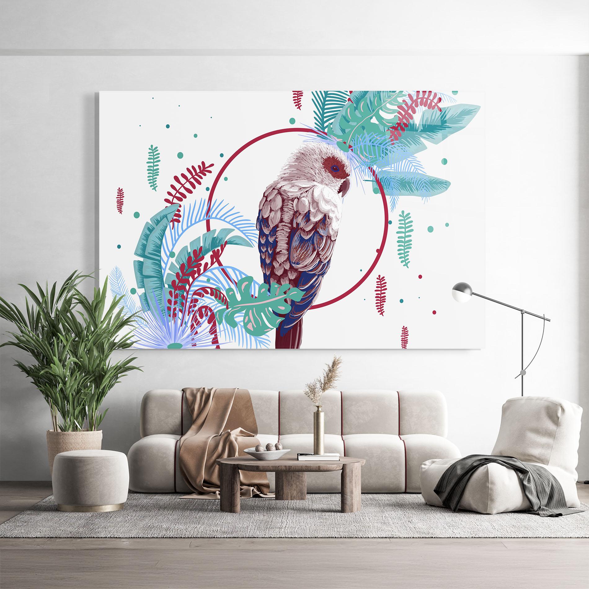 Glasbild Bright Bird mockup 9