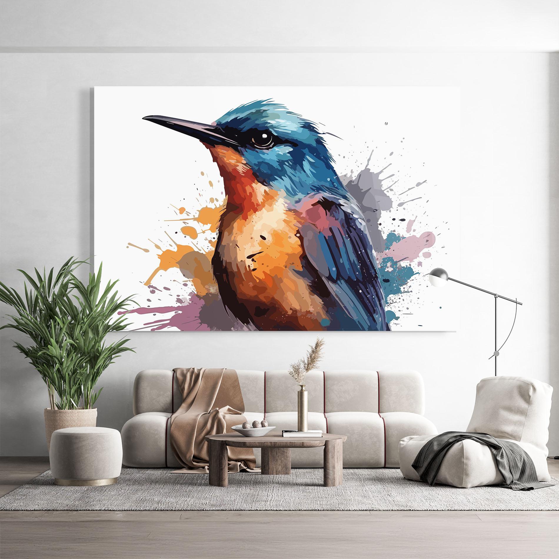 Glasbild Brush Style Bird mockup 9