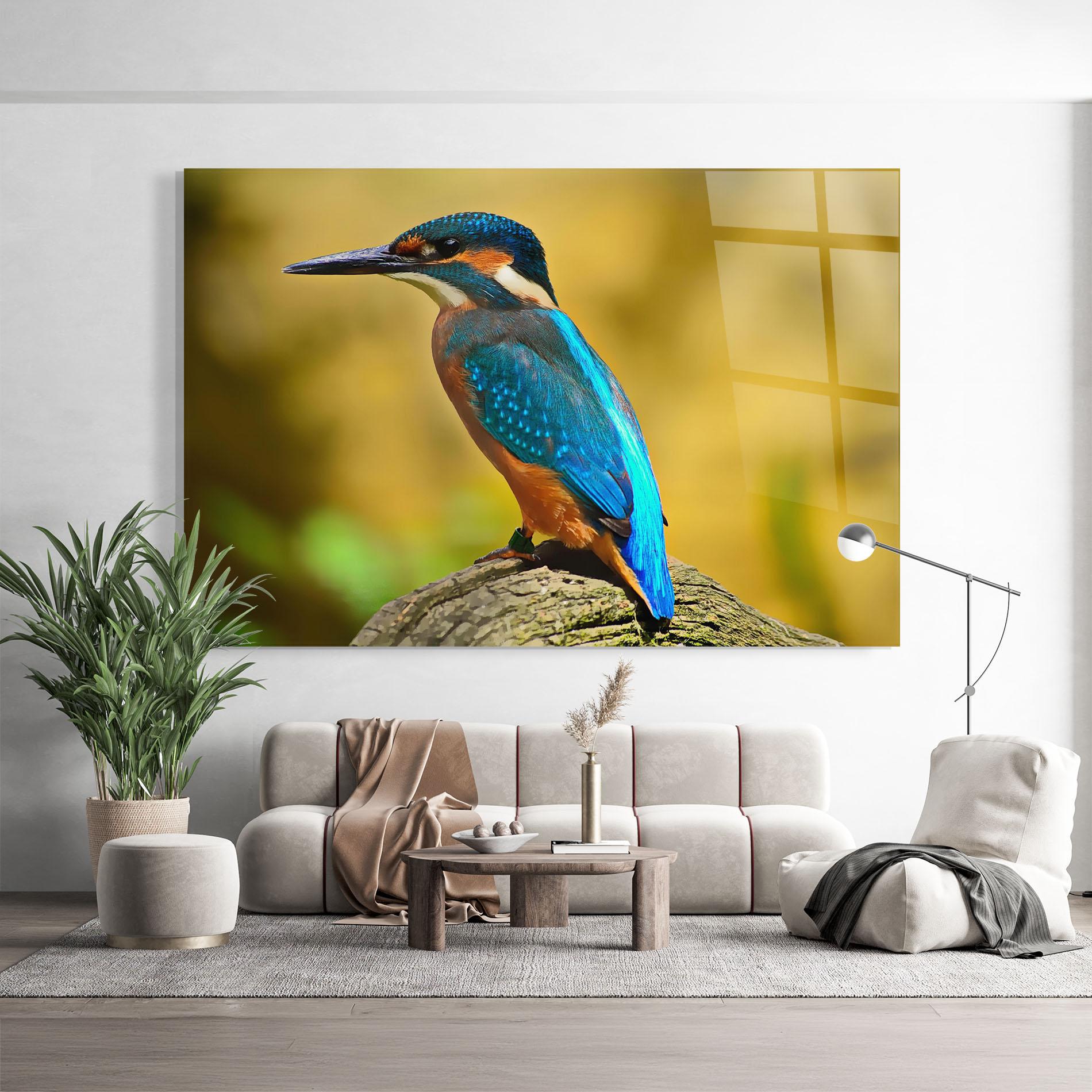 Glasbild Cute Blue Bird mockup 9