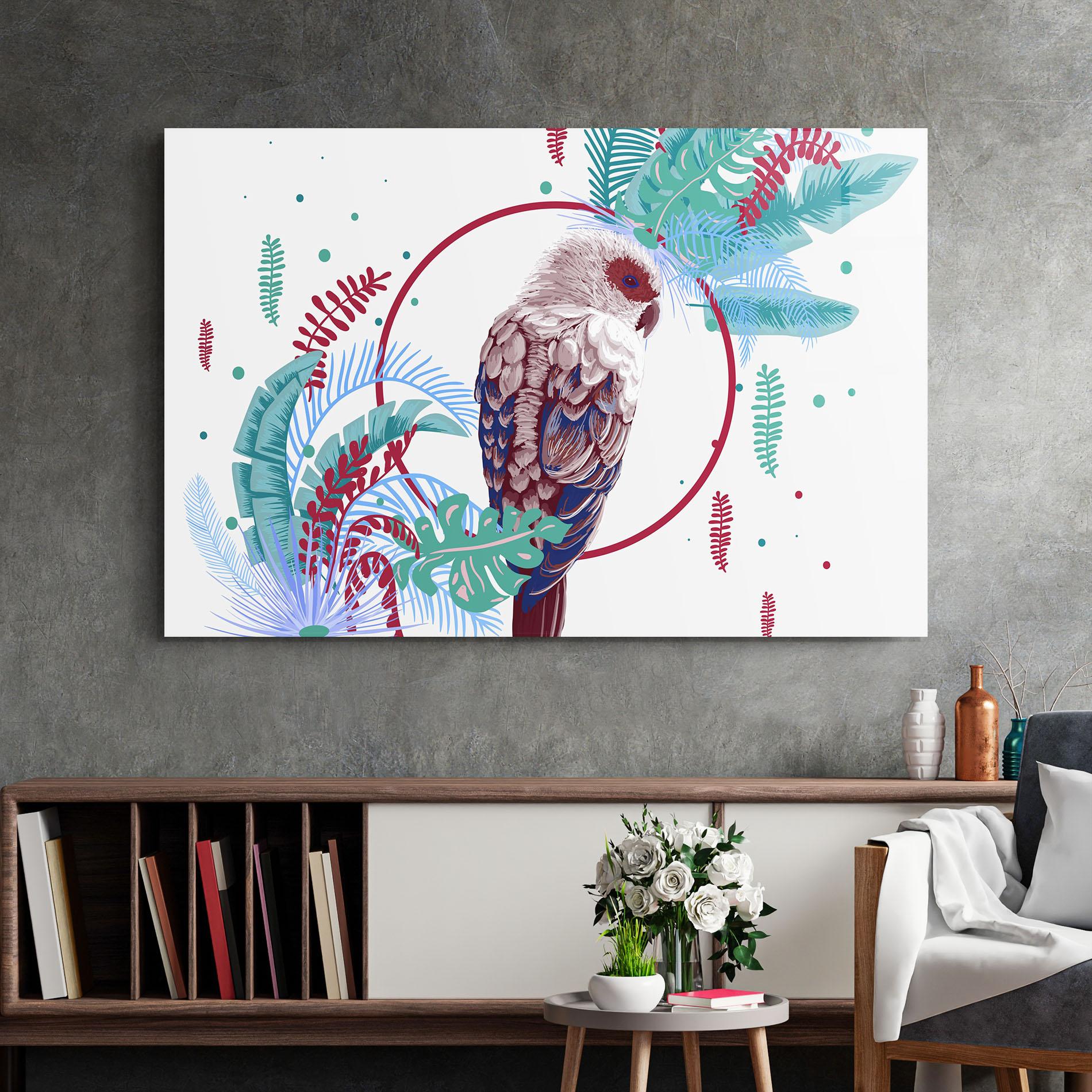 Glasbild Bright Bird mockup 2