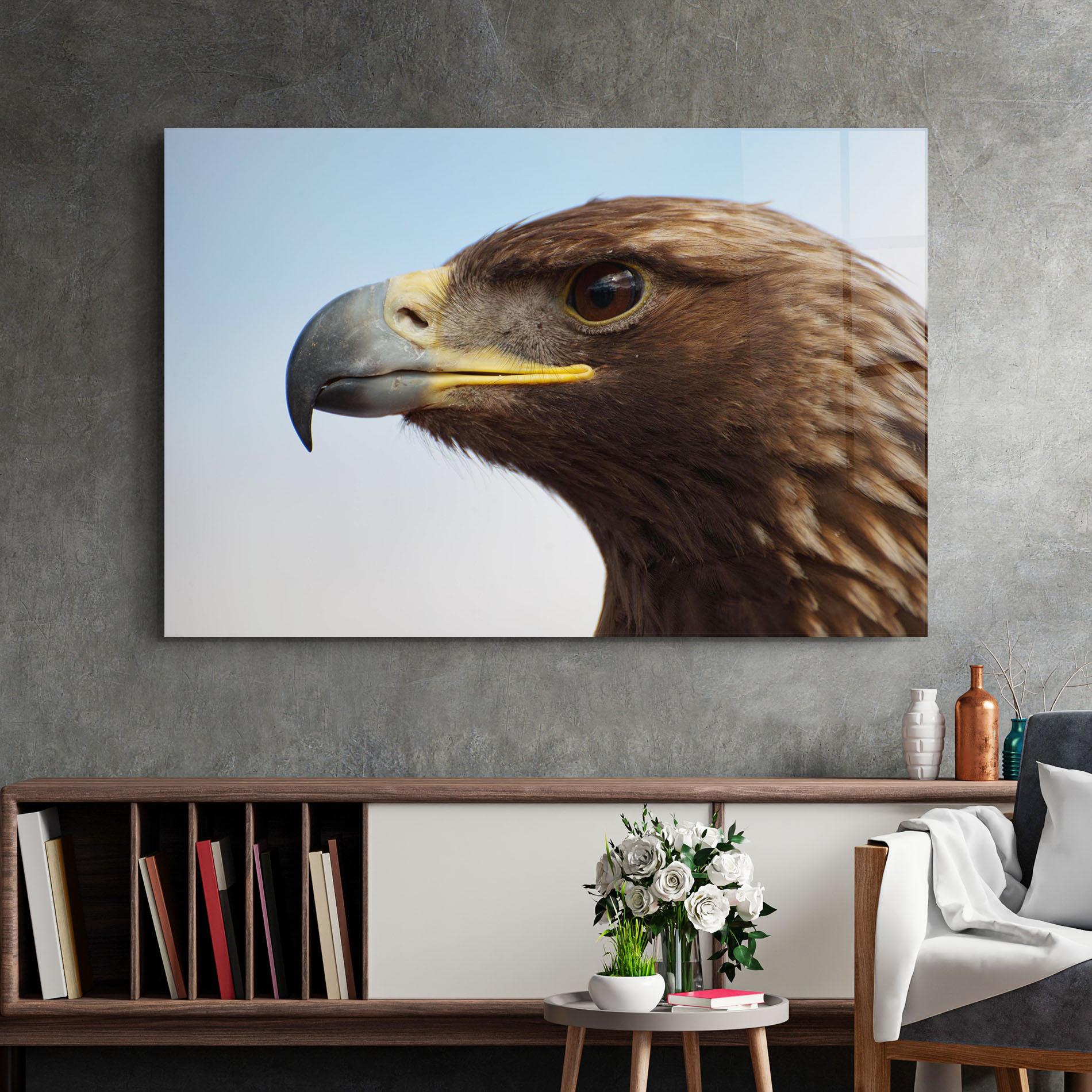 Glasbild Brown Head Eagle mockup 2