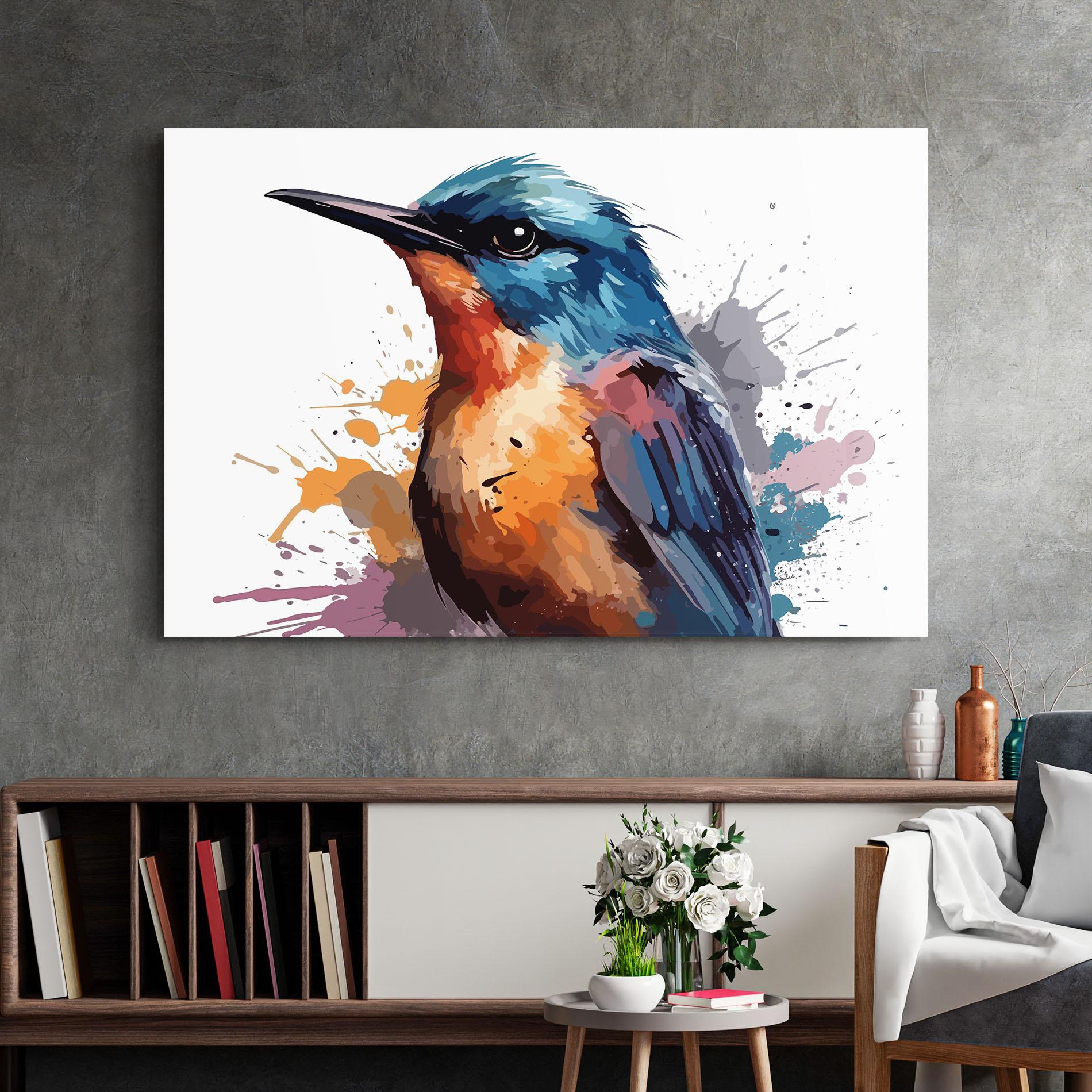 Glasbild Brush Style Bird mockup 2