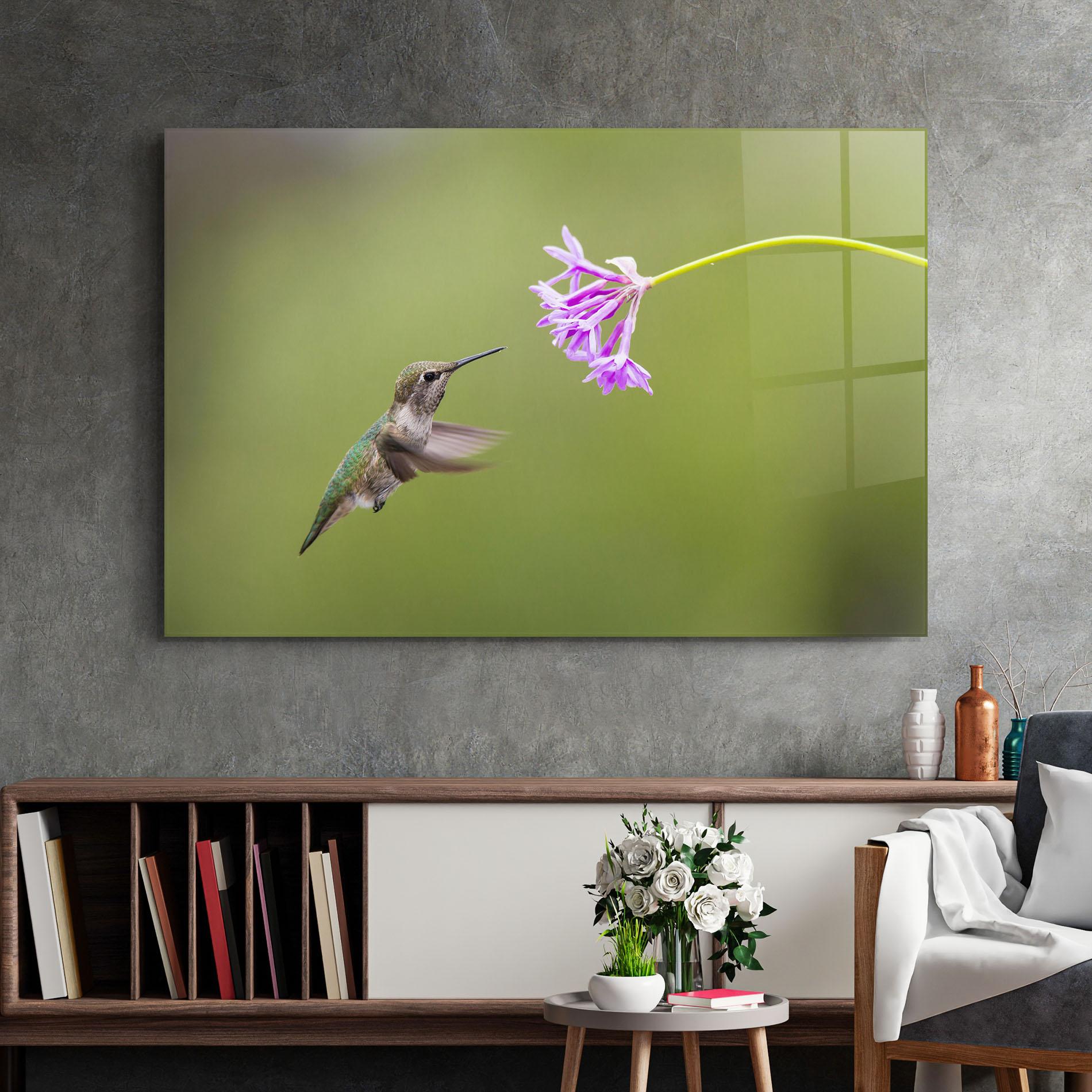 Glasbild Cute Hummingbird mockup 2