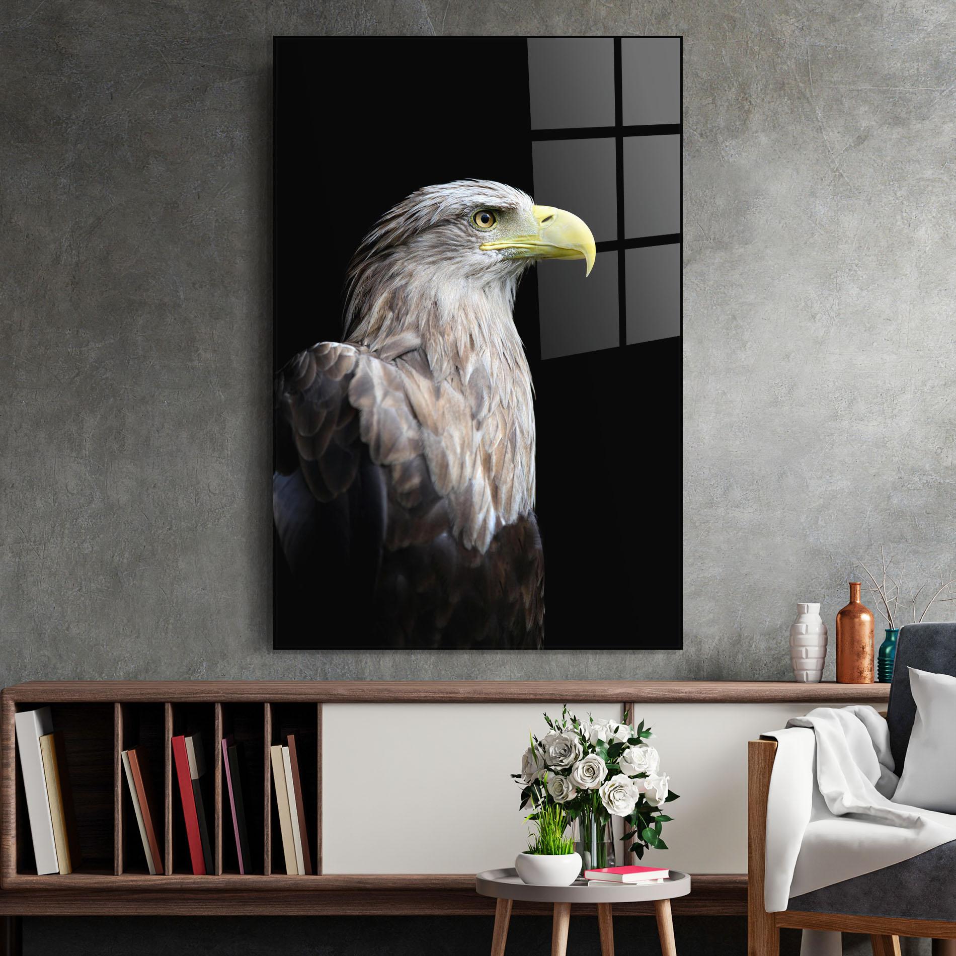 Glasbild Close Up Eagle mockup 2