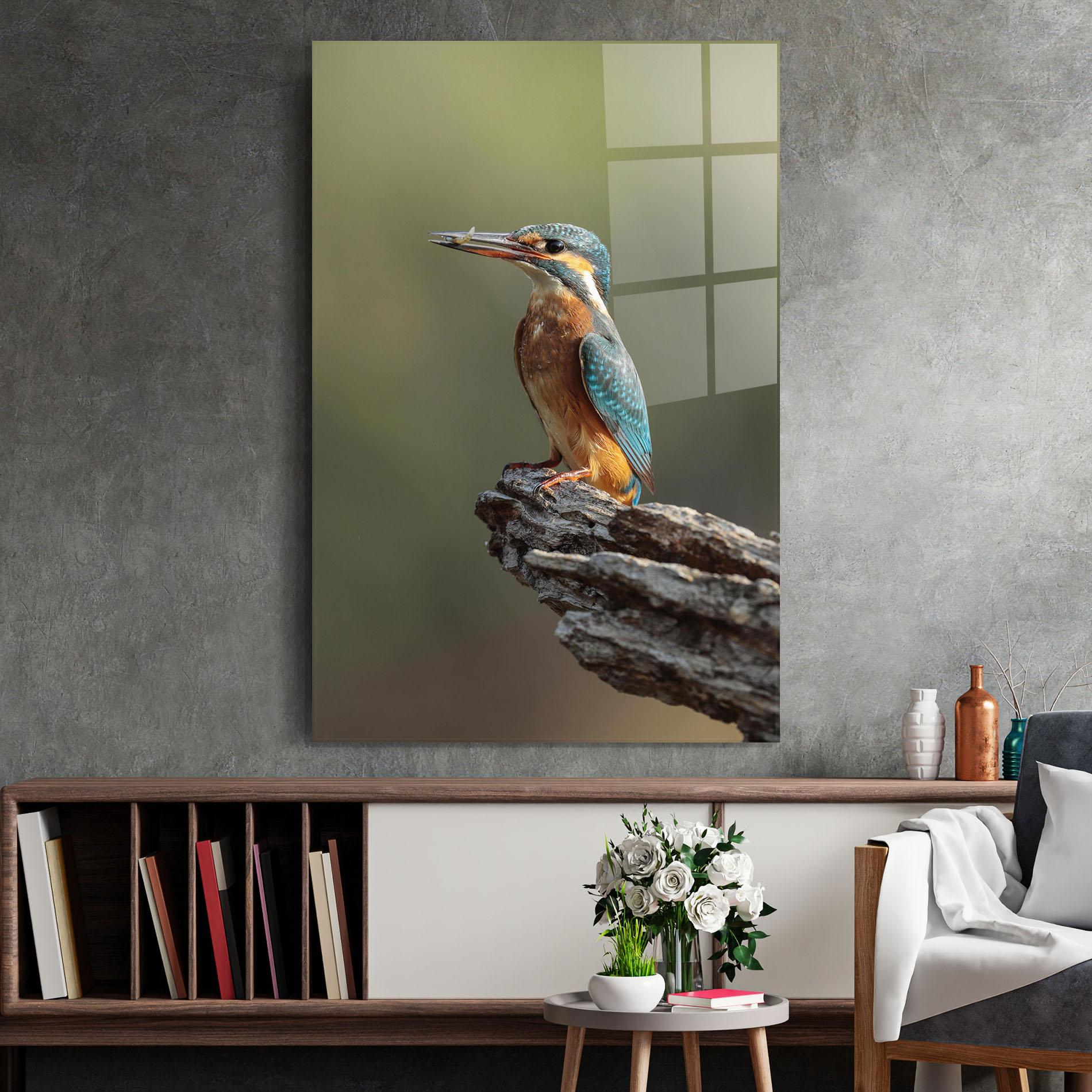Glasbild Female Kingfisher mockup 2