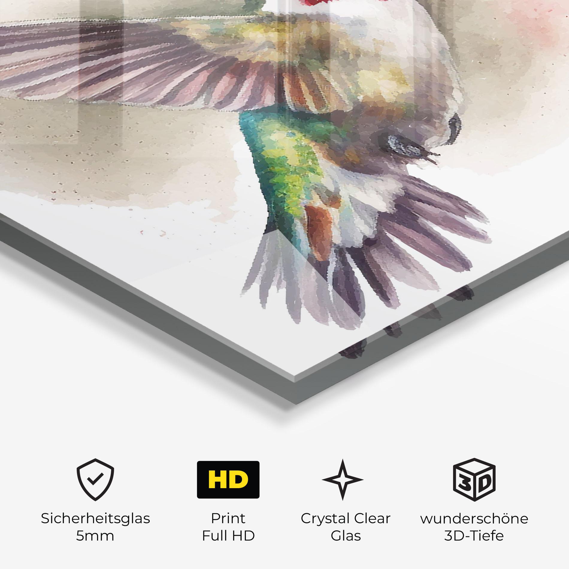 Glasbild Beautiful Bird mockup 3