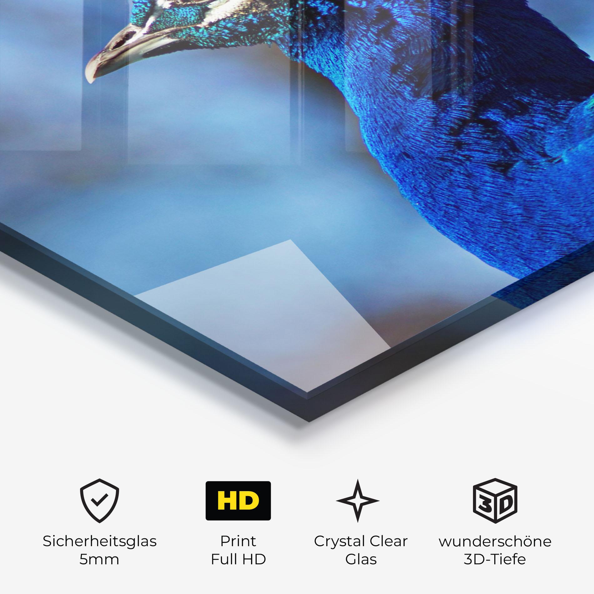 Glasbild Blue Bird mockup 3
