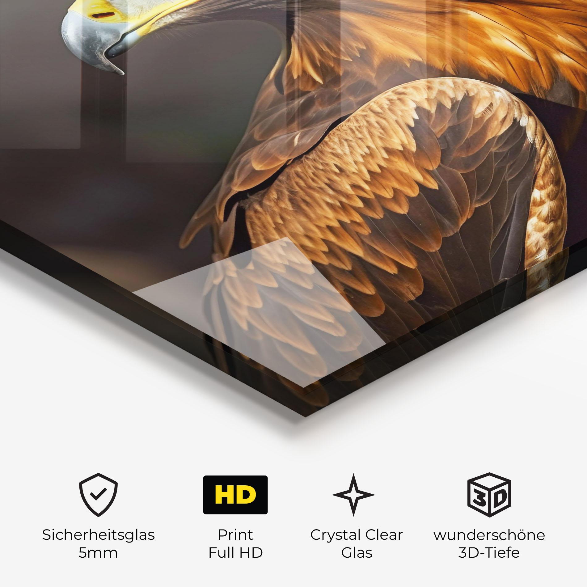 Glasbild Brown Eagle mockup 3