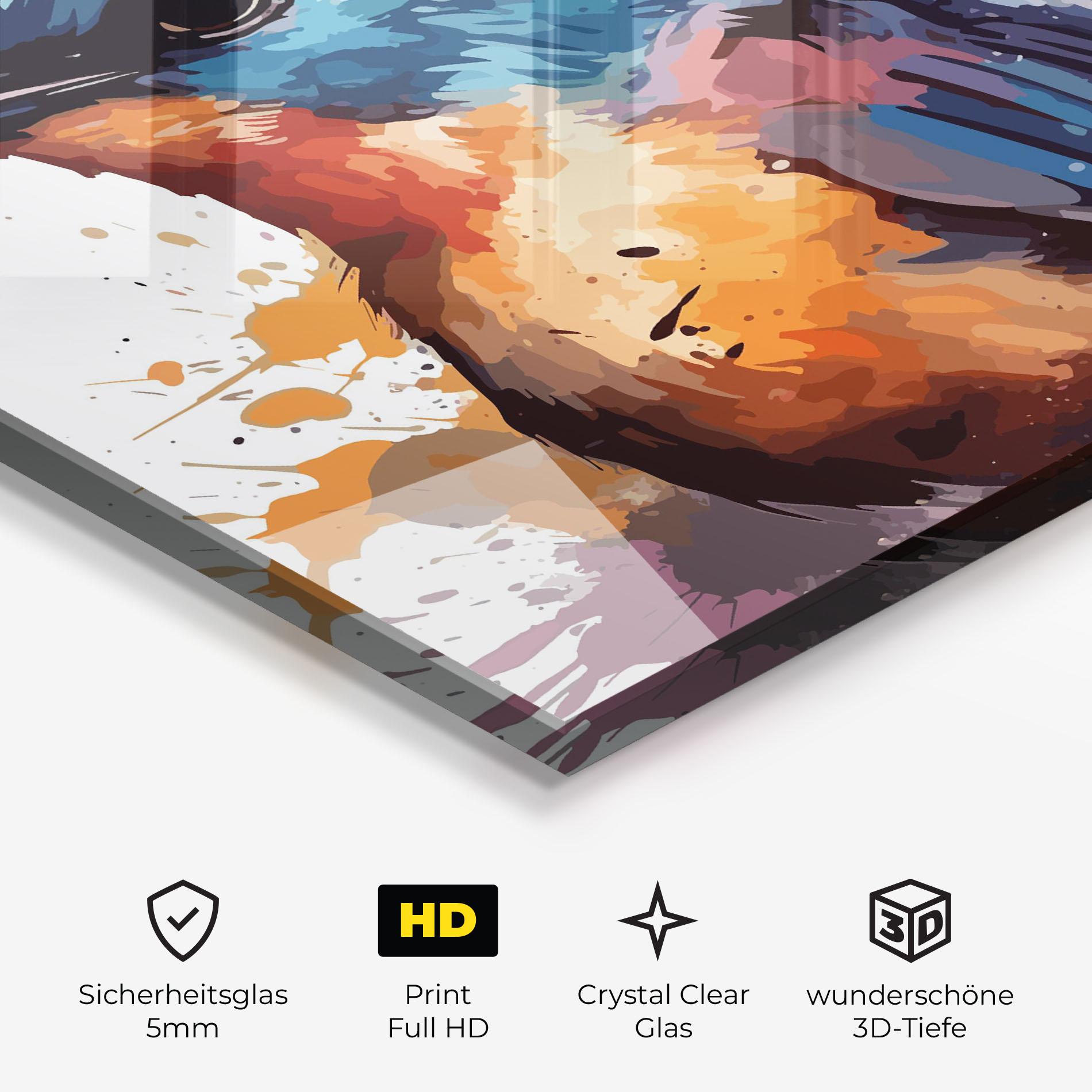 Glasbild Brush Style Bird mockup 3