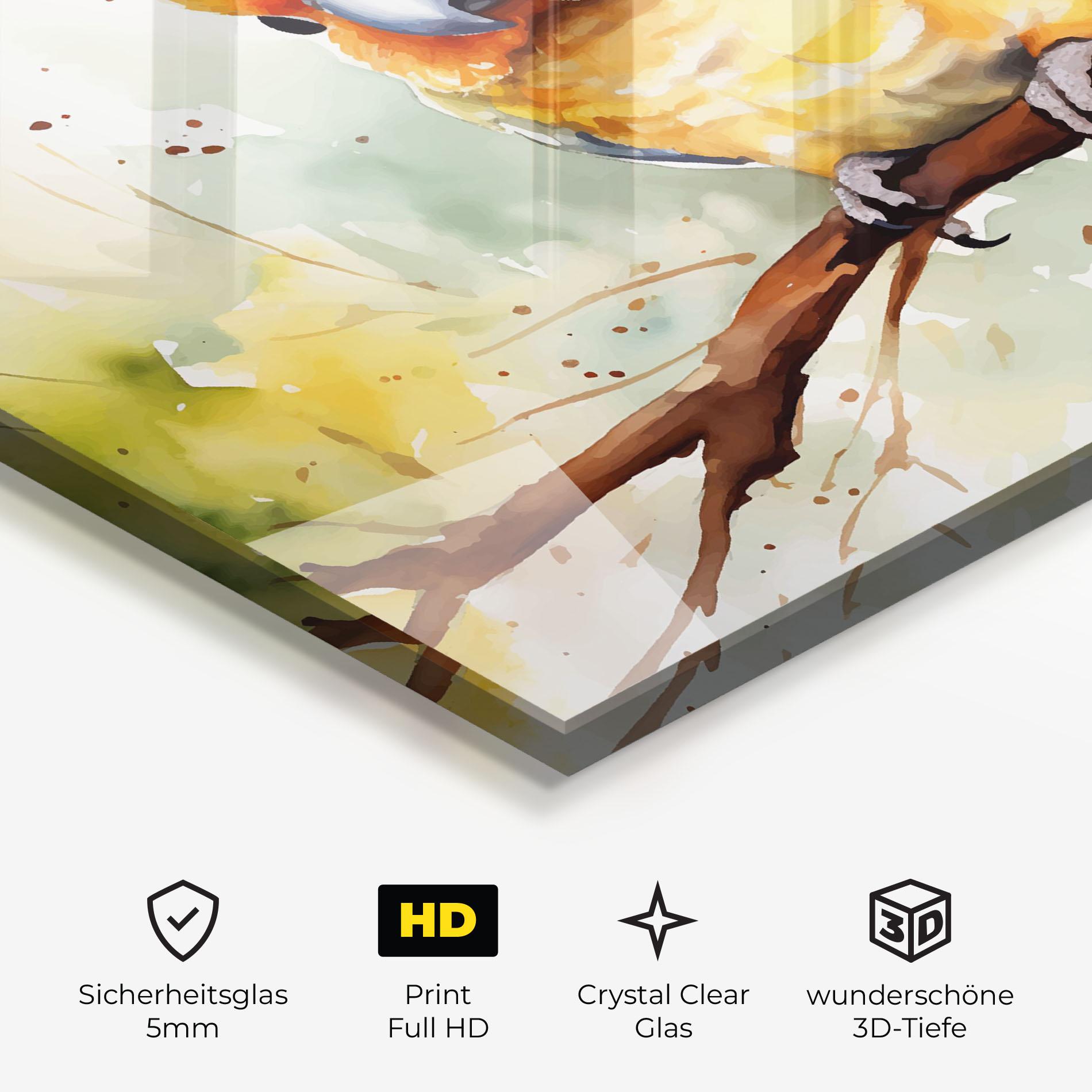 Glasbild Cute Baby Parrot mockup 3