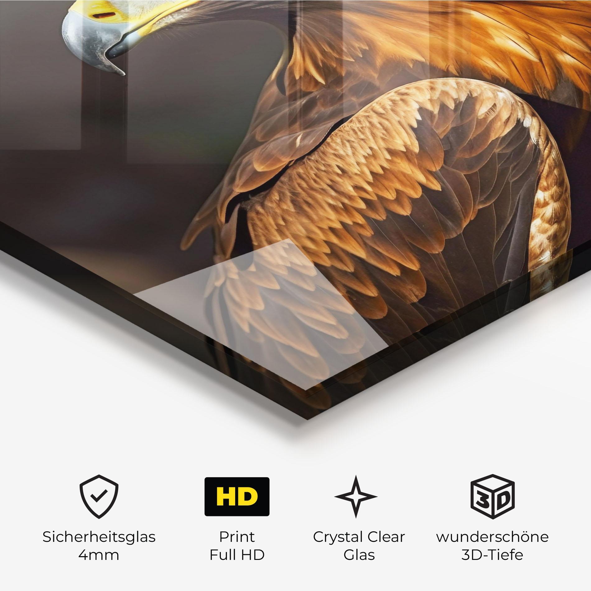 Glasbild Brown Eagle mockup 3