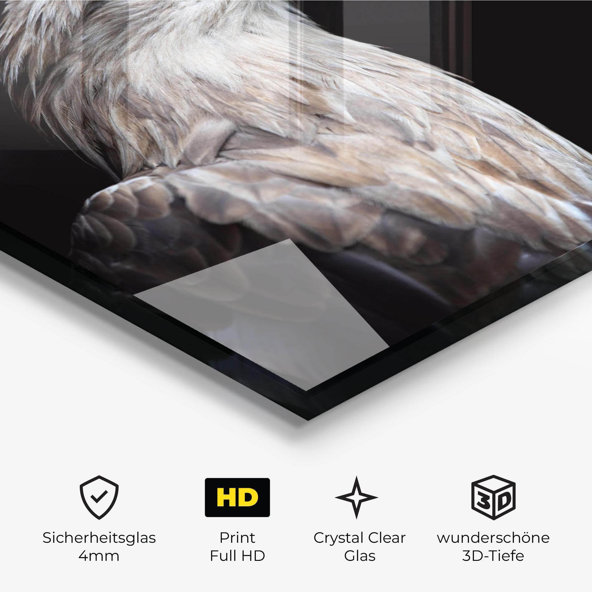 Glasbild Close Up Eagle mockup 3