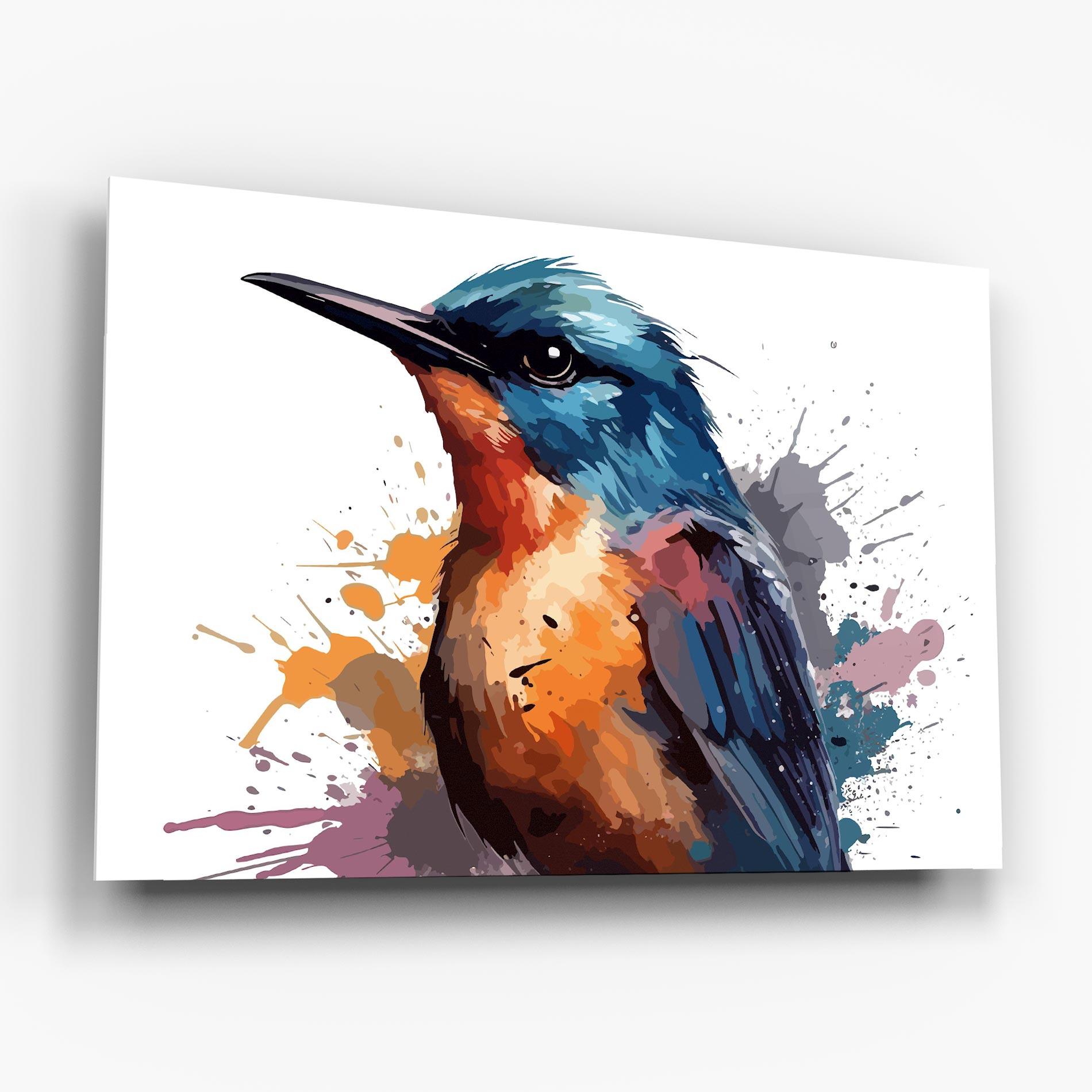 Glasbild Brush Style Bird mockup 6