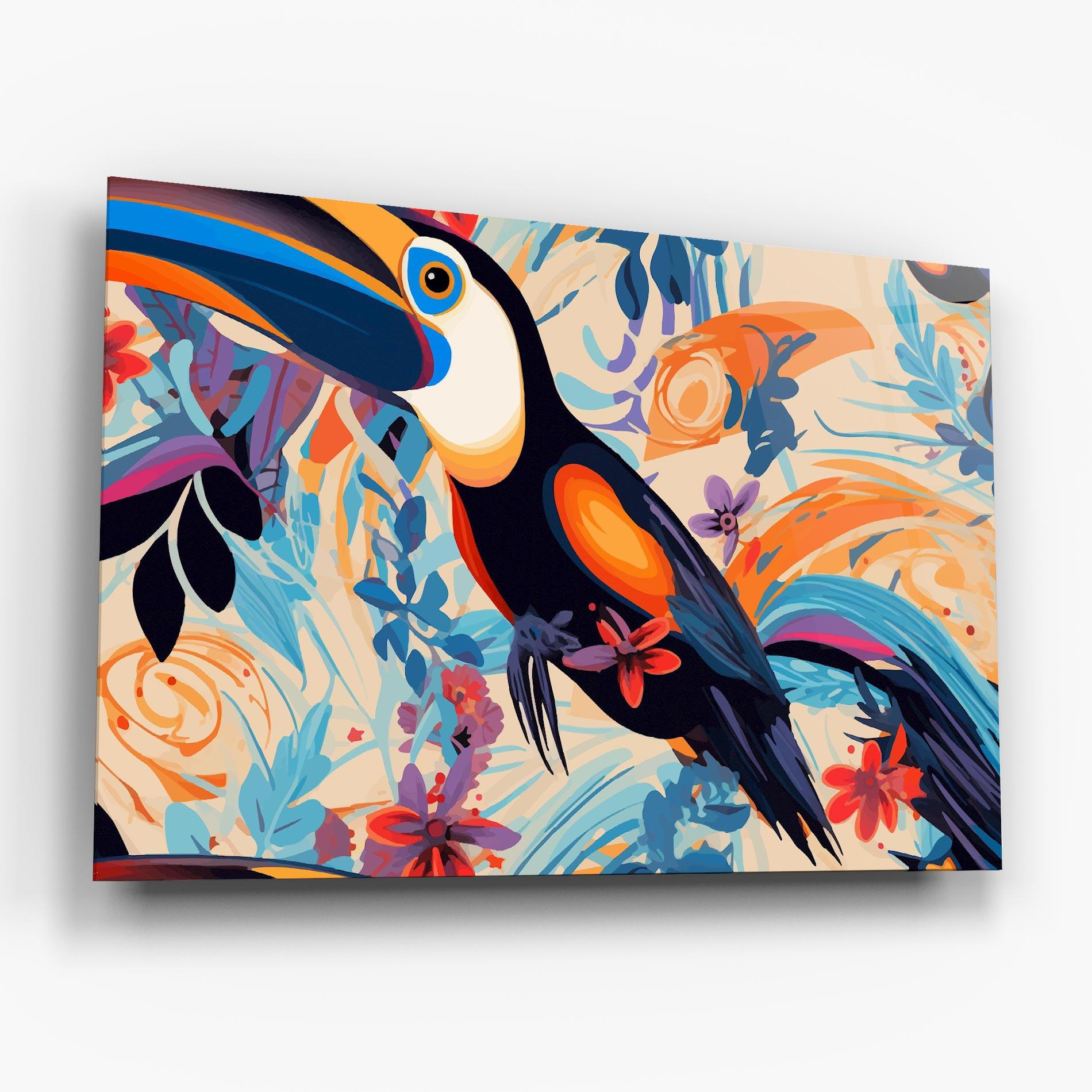 Glasbild Colorful Toucan mockup 6