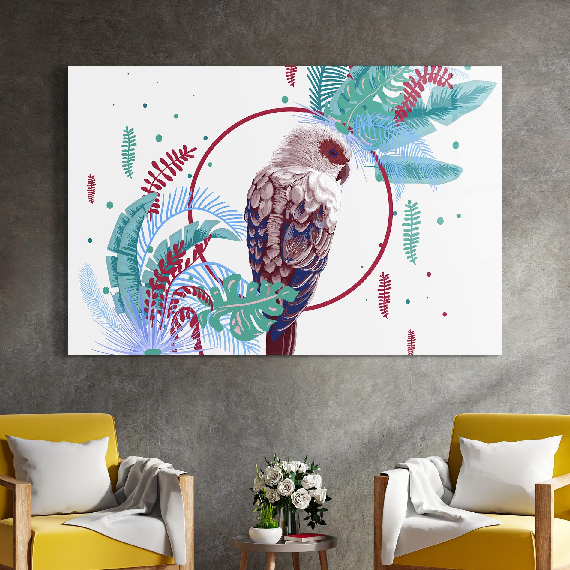 Glasbild Bright Bird mockup 4