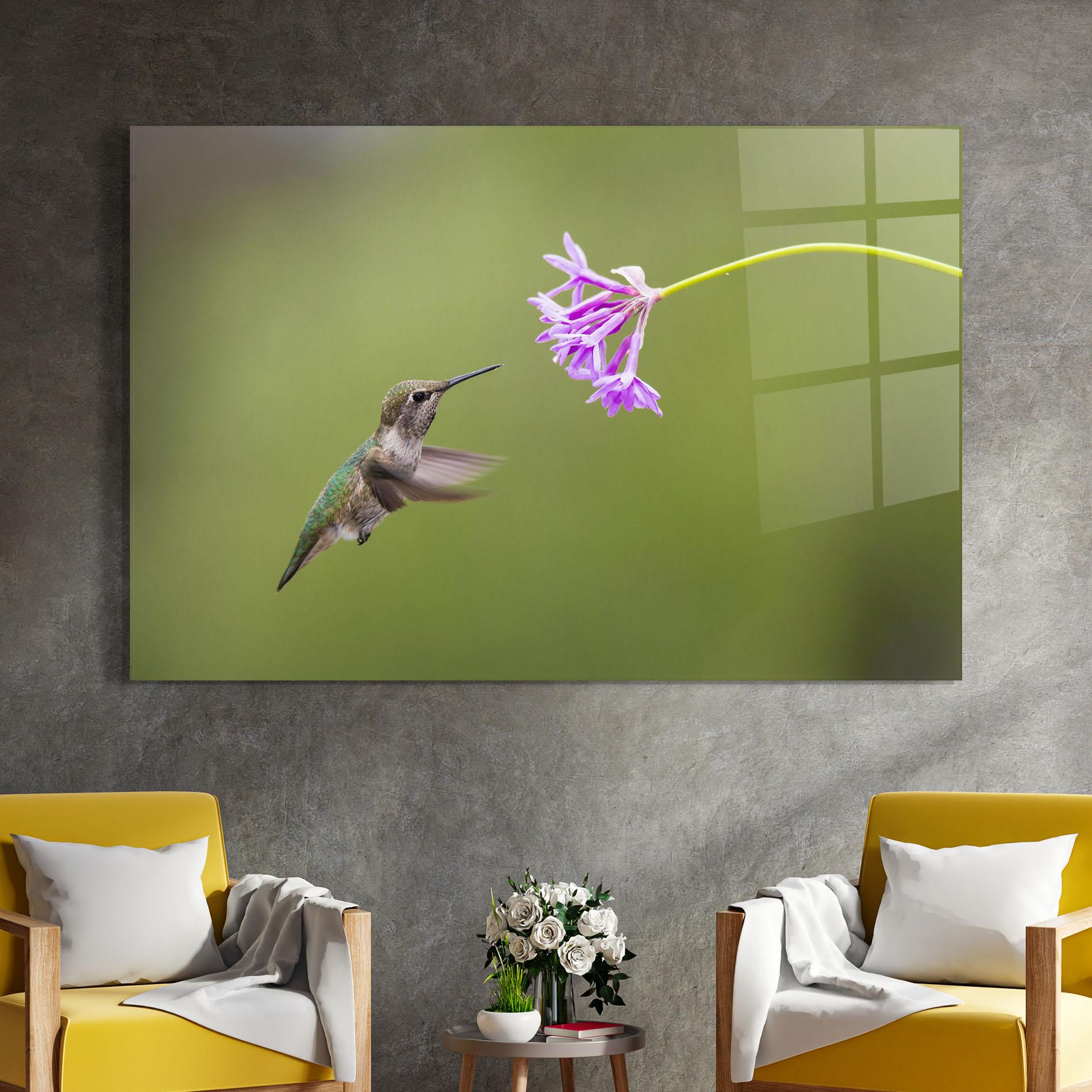 Glasbild Cute Hummingbird mockup 4