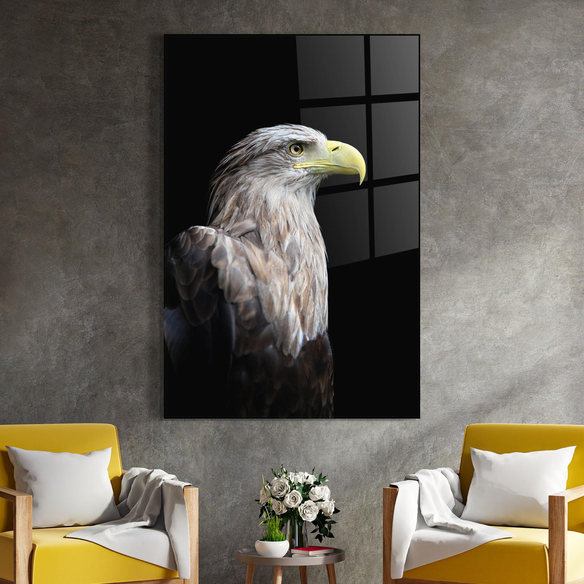 Glasbild Close Up Eagle mockup 4