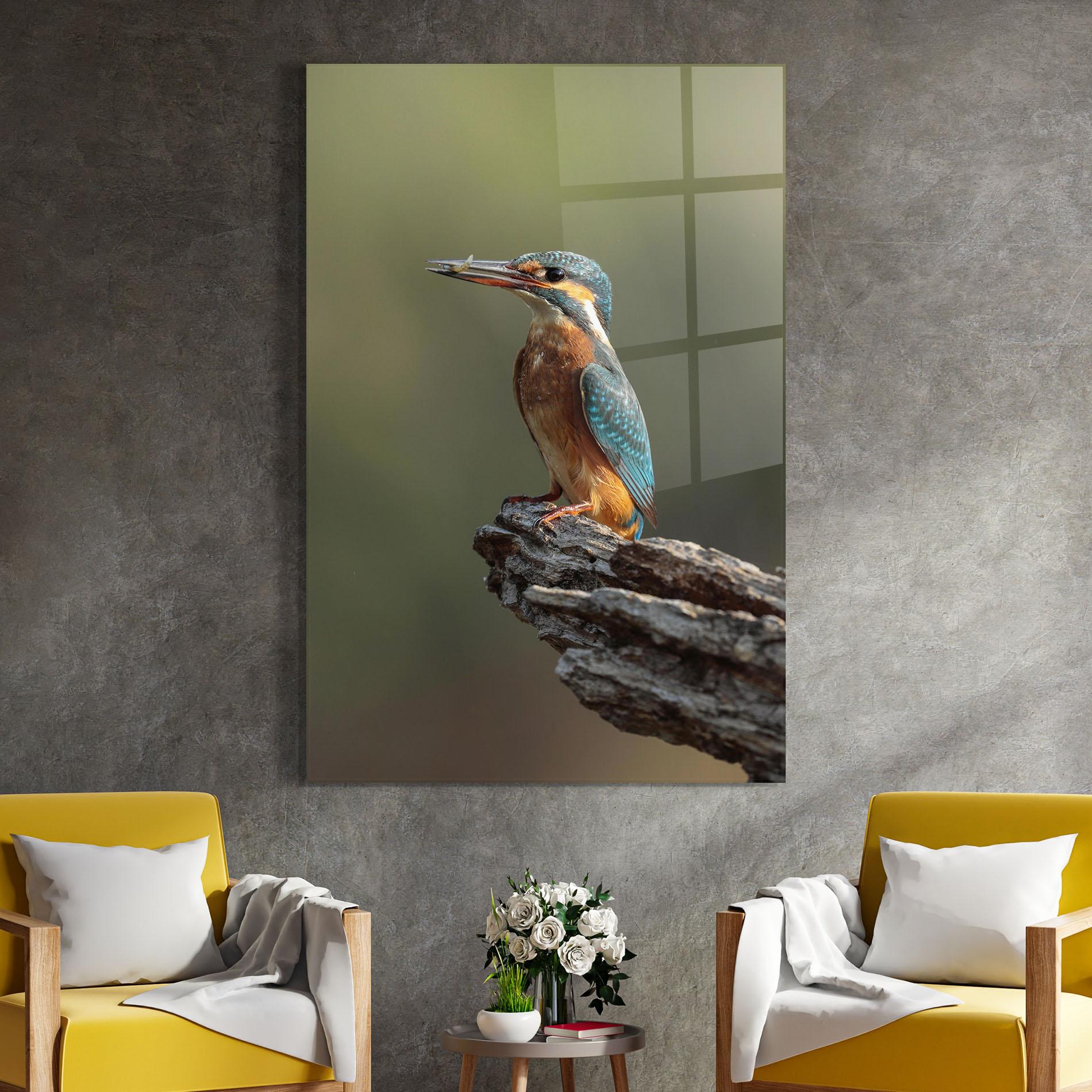 Glasbild Female Kingfisher mockup 4
