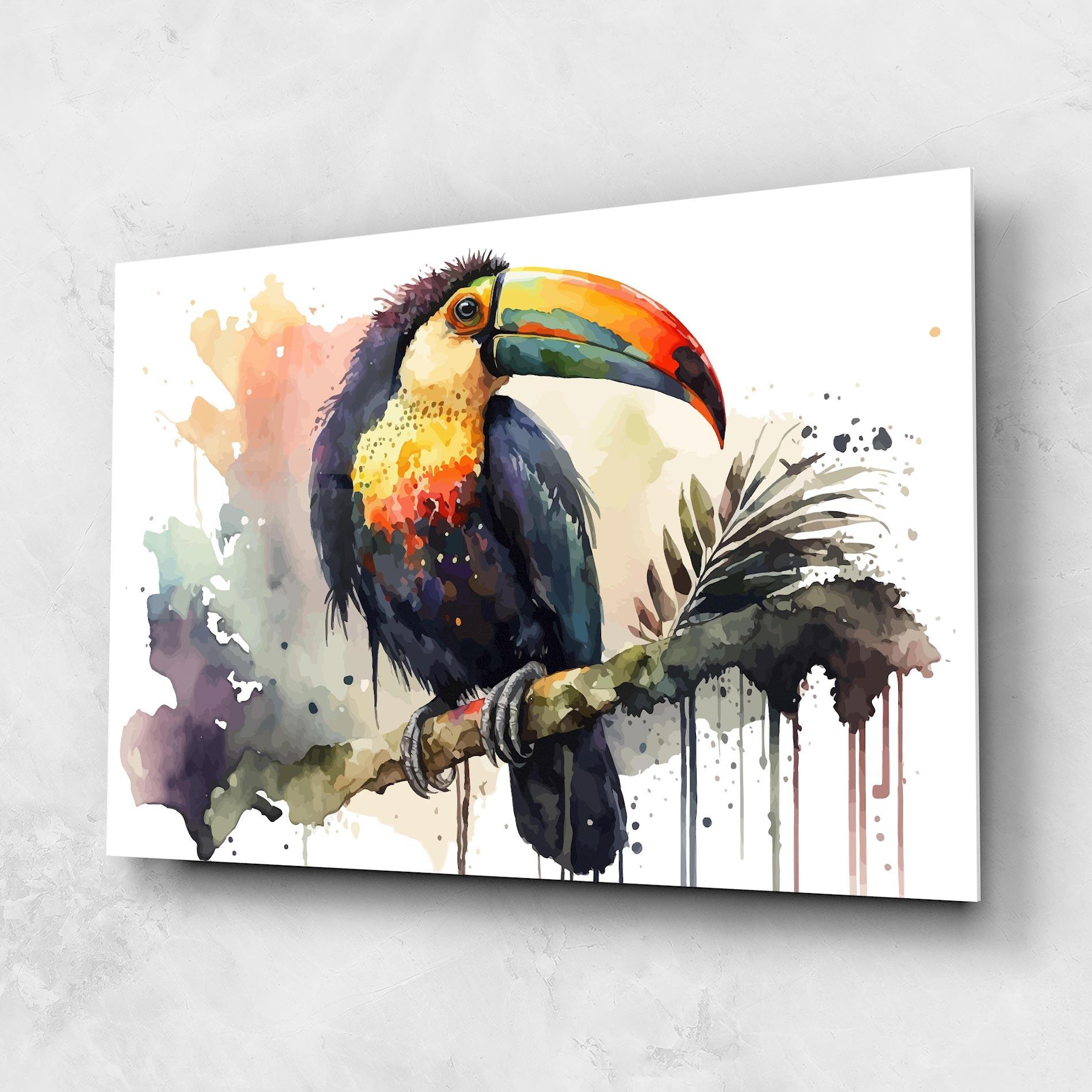 Glasbild Beautiful Toucan Art mockup 1