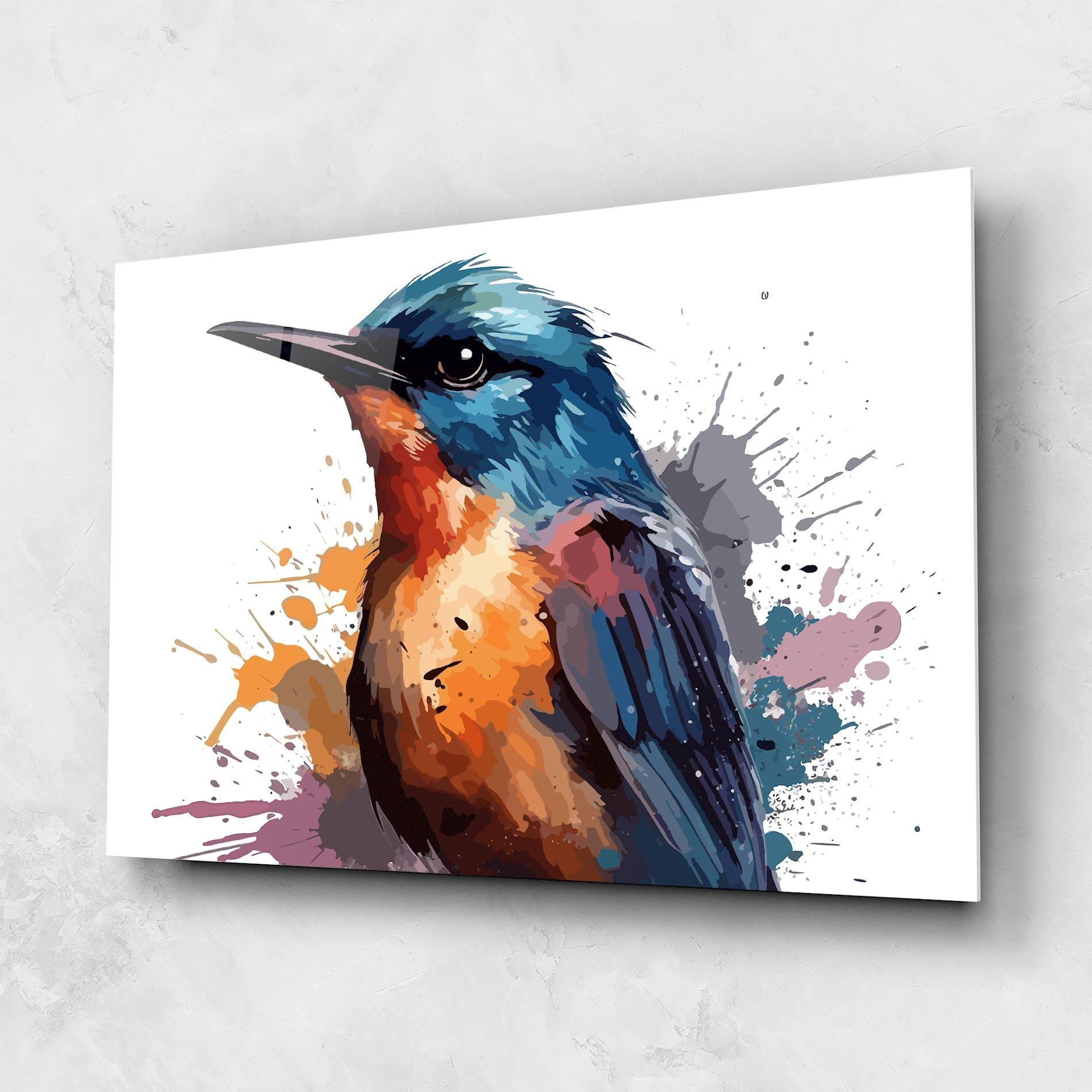 Glasbild Brush Style Bird mockup 1