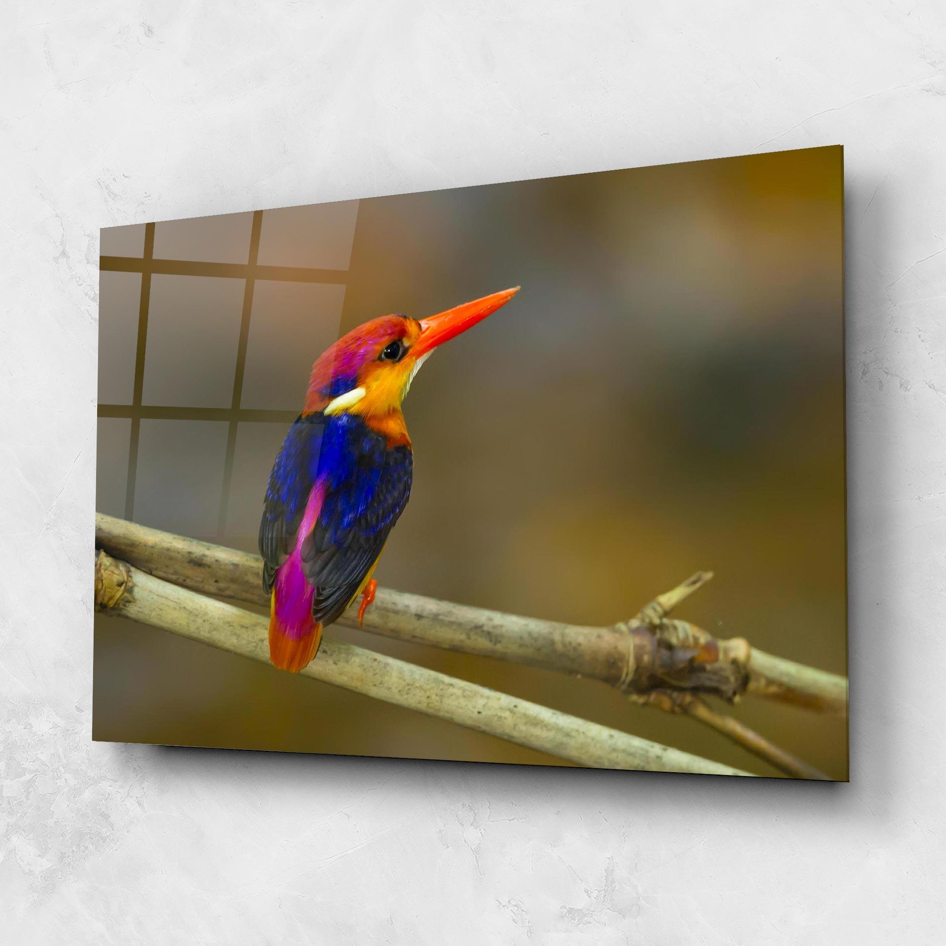 Glasbild Colorful Bird mockup 1