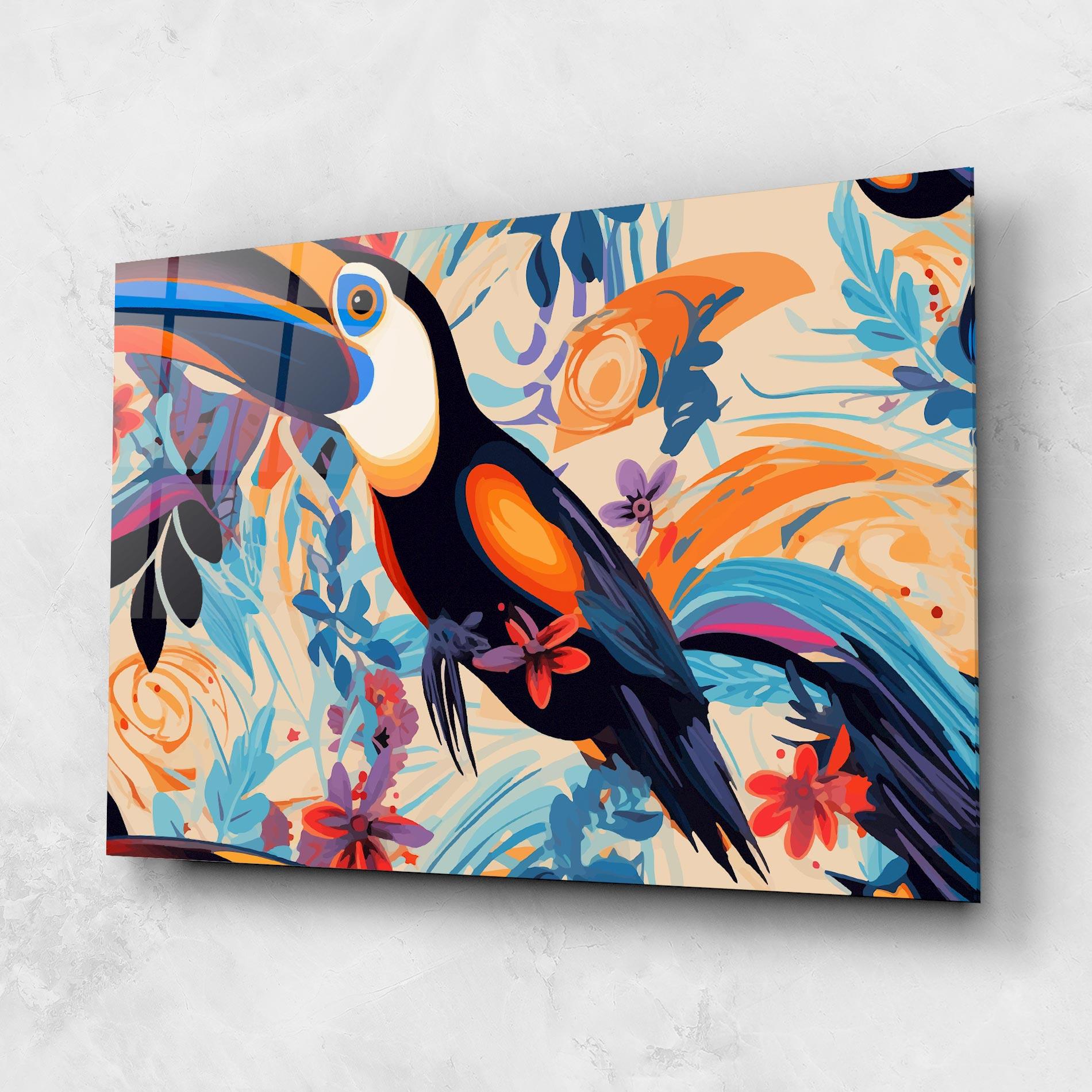 Glasbild Colorful Toucan mockup 1