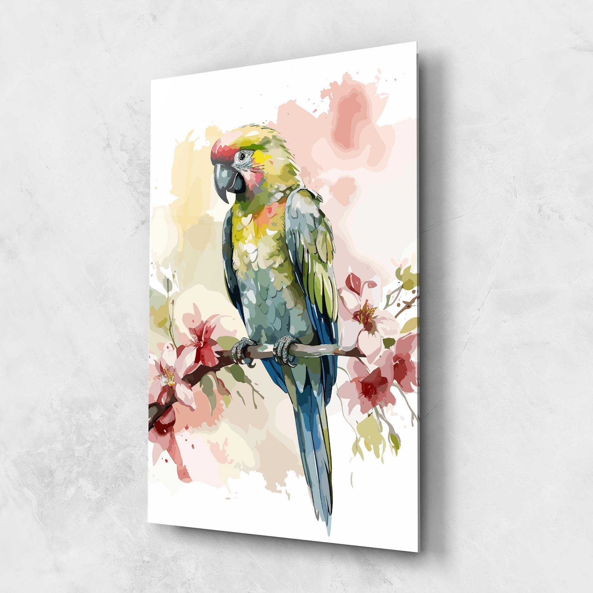 Glasbild Beautiful Parrot mockup 1