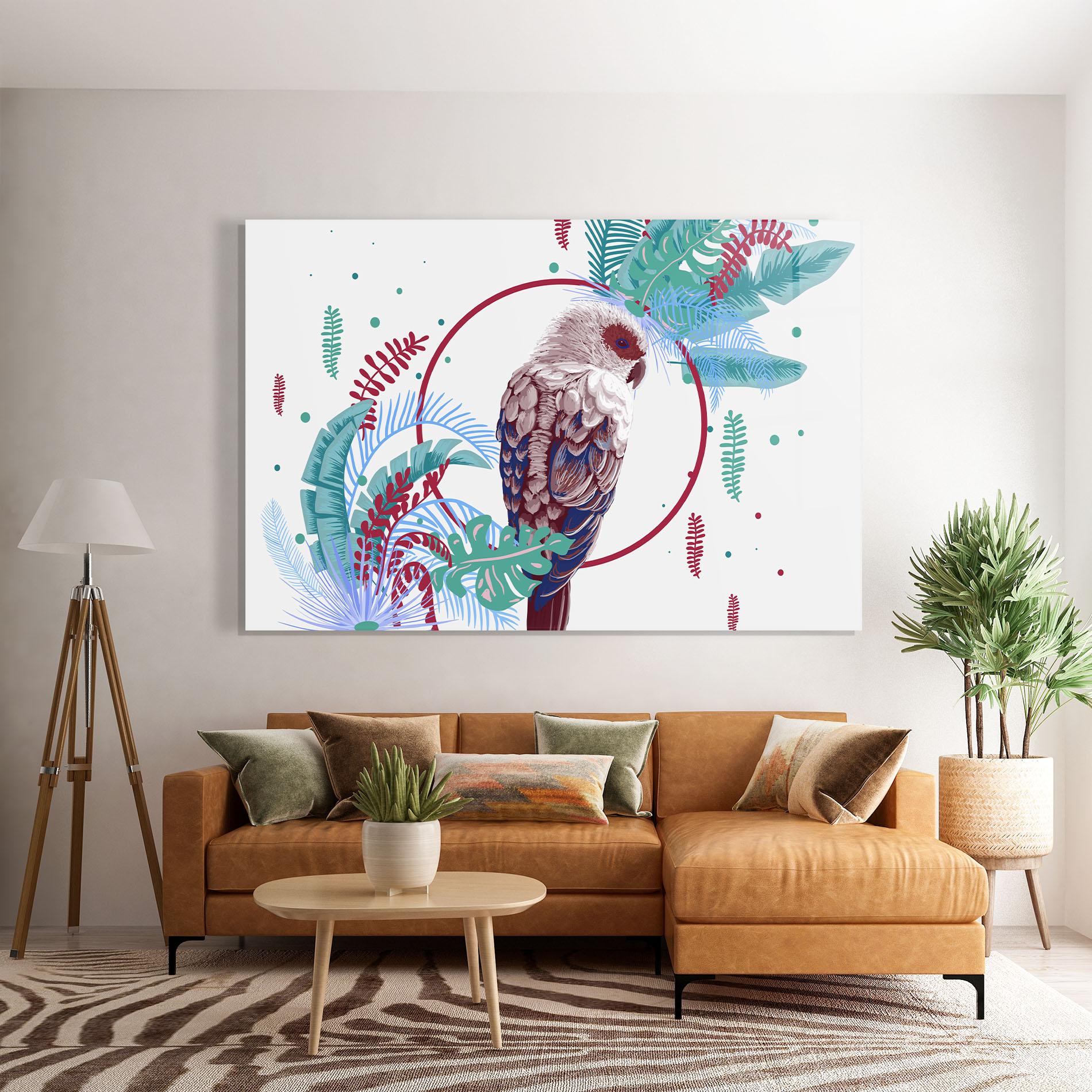 Glasbild Bright Bird mockup 7