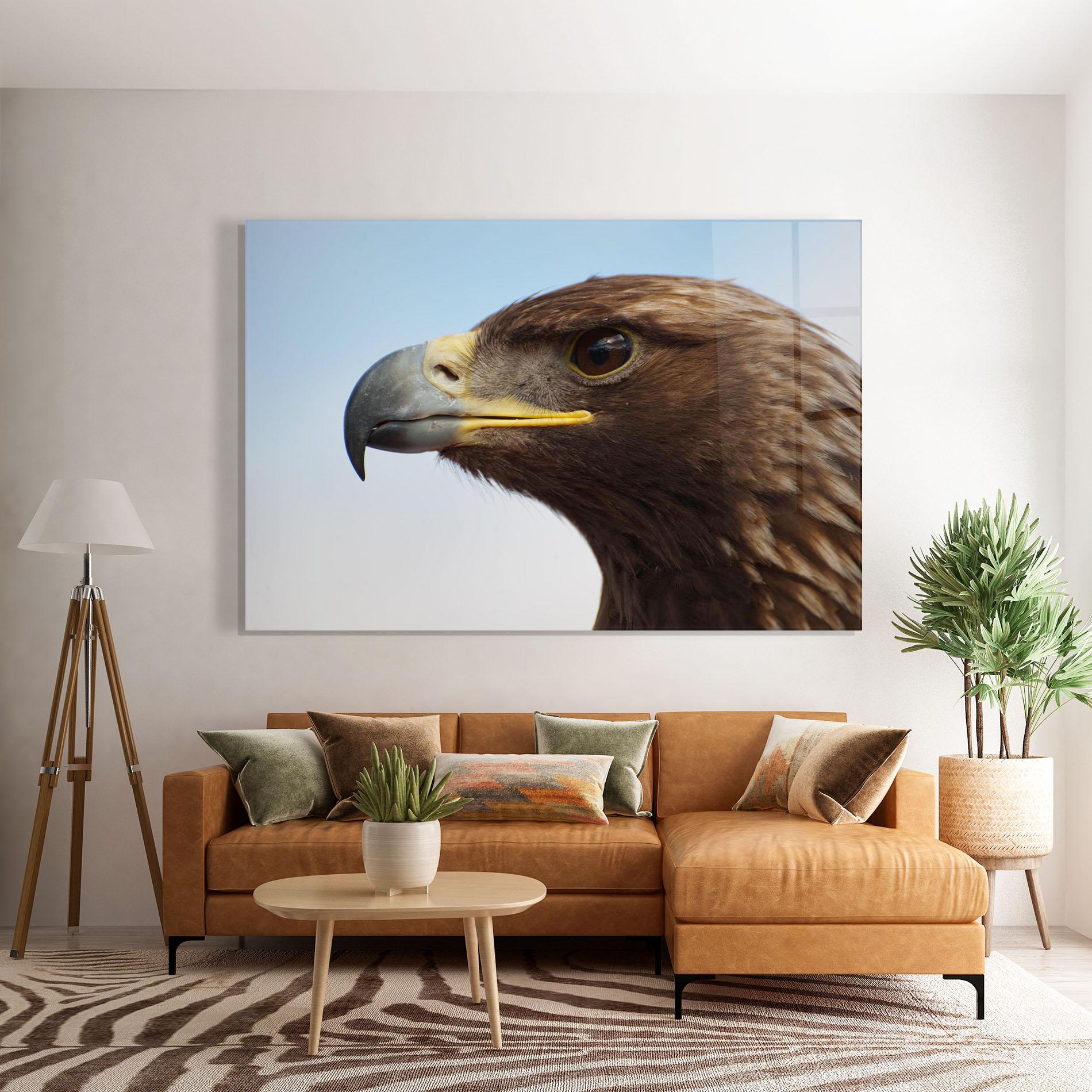 Glasbild Brown Head Eagle mockup 7