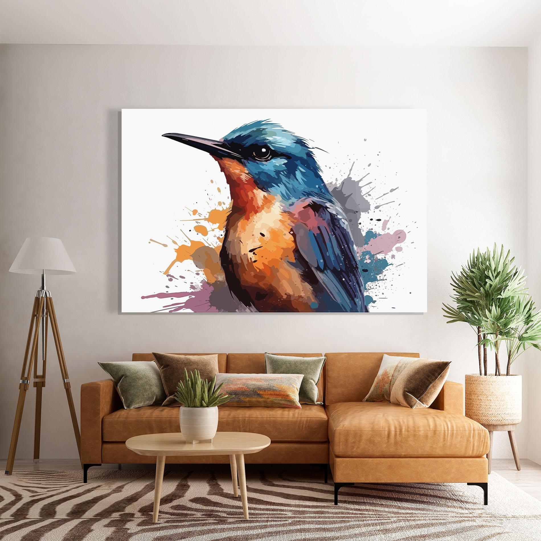 Glasbild Brush Style Bird mockup 7