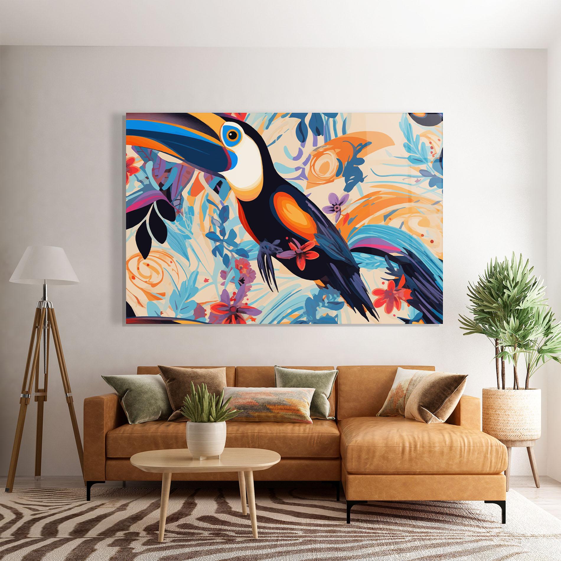 Glasbild Colorful Toucan mockup 7