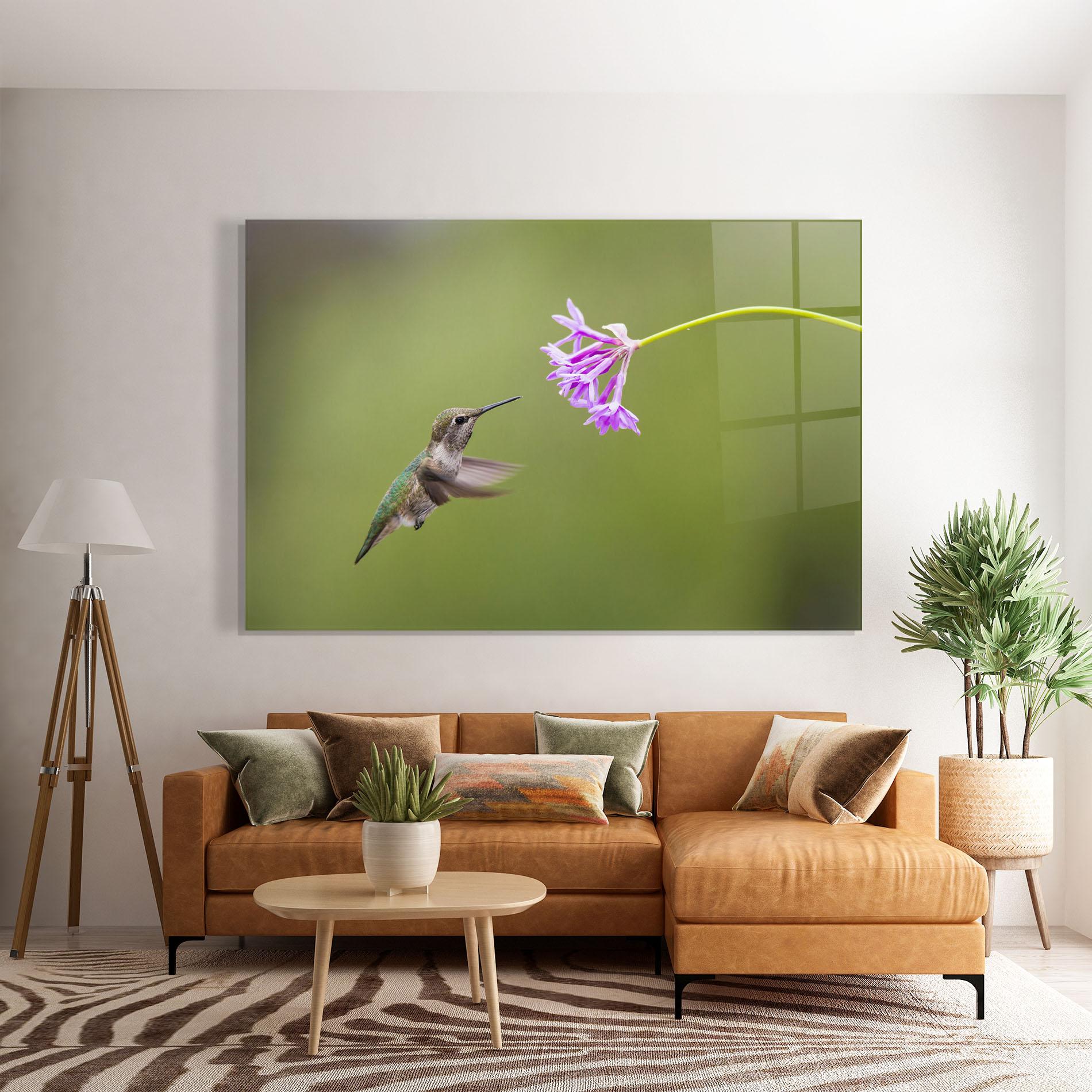 Glasbild Cute Hummingbird mockup 7