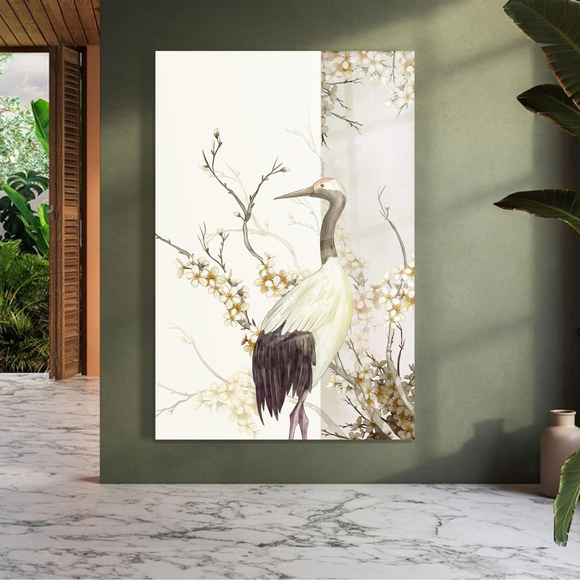 Glasbild Asian Bird mockup 7