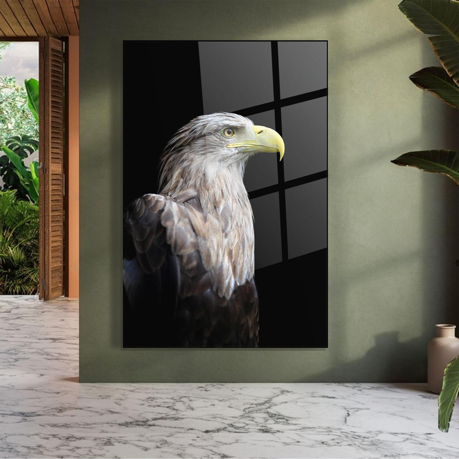 Glasbild Close Up Eagle mockup 7