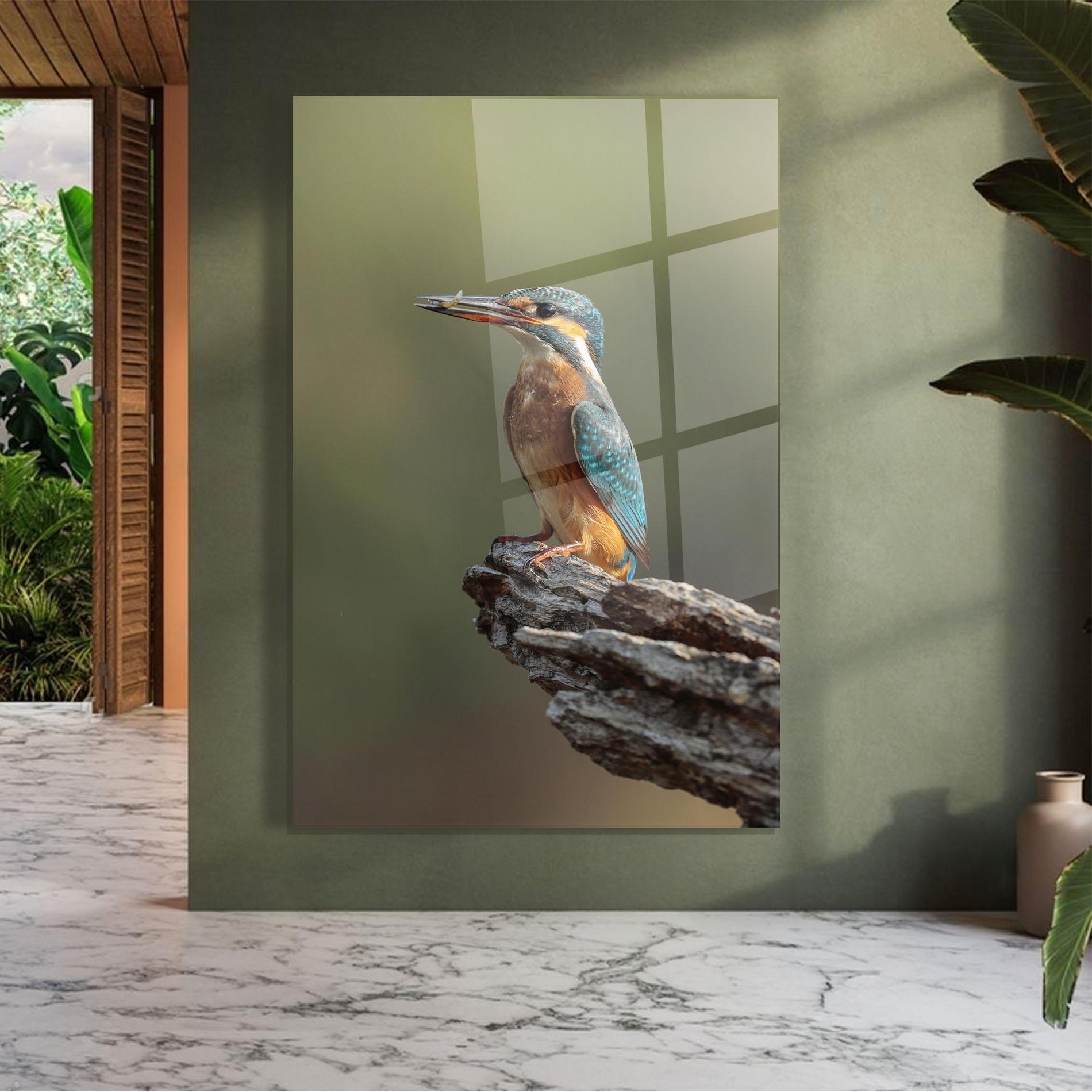 Glasbild Female Kingfisher mockup 7