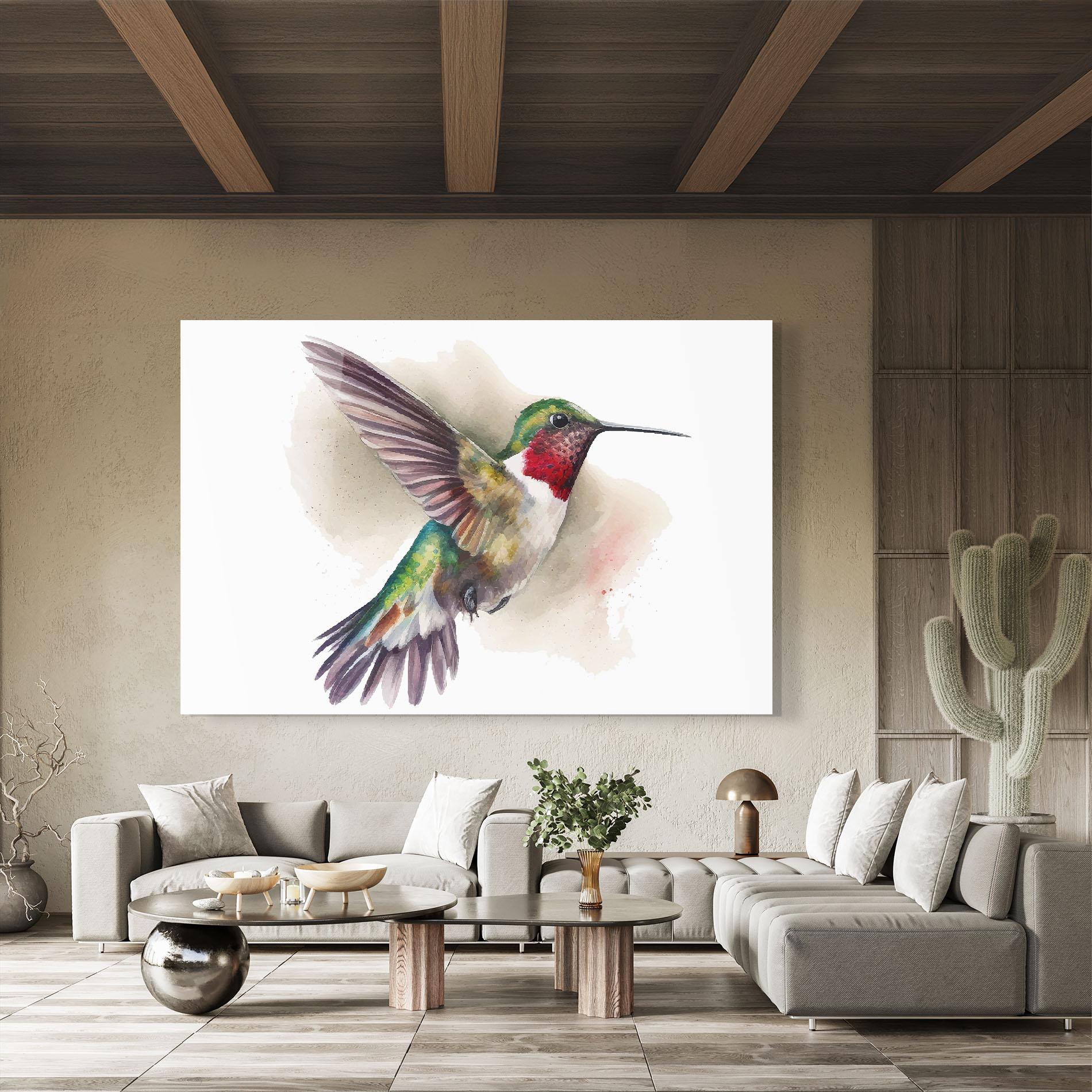 Glasbild Beautiful Bird mockup 8