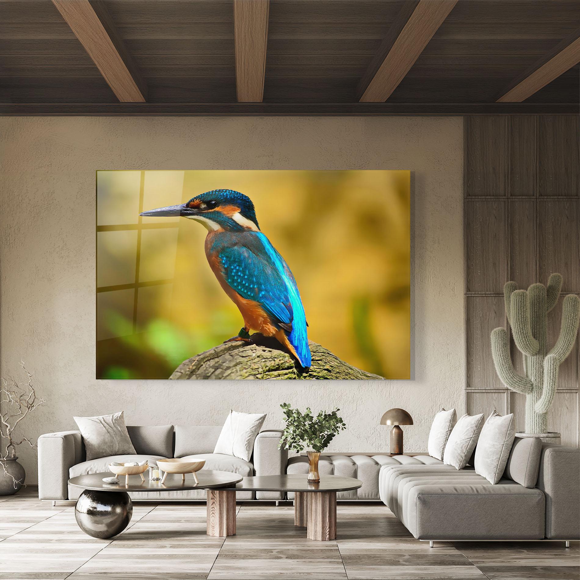 Glasbild Cute Blue Bird mockup 8