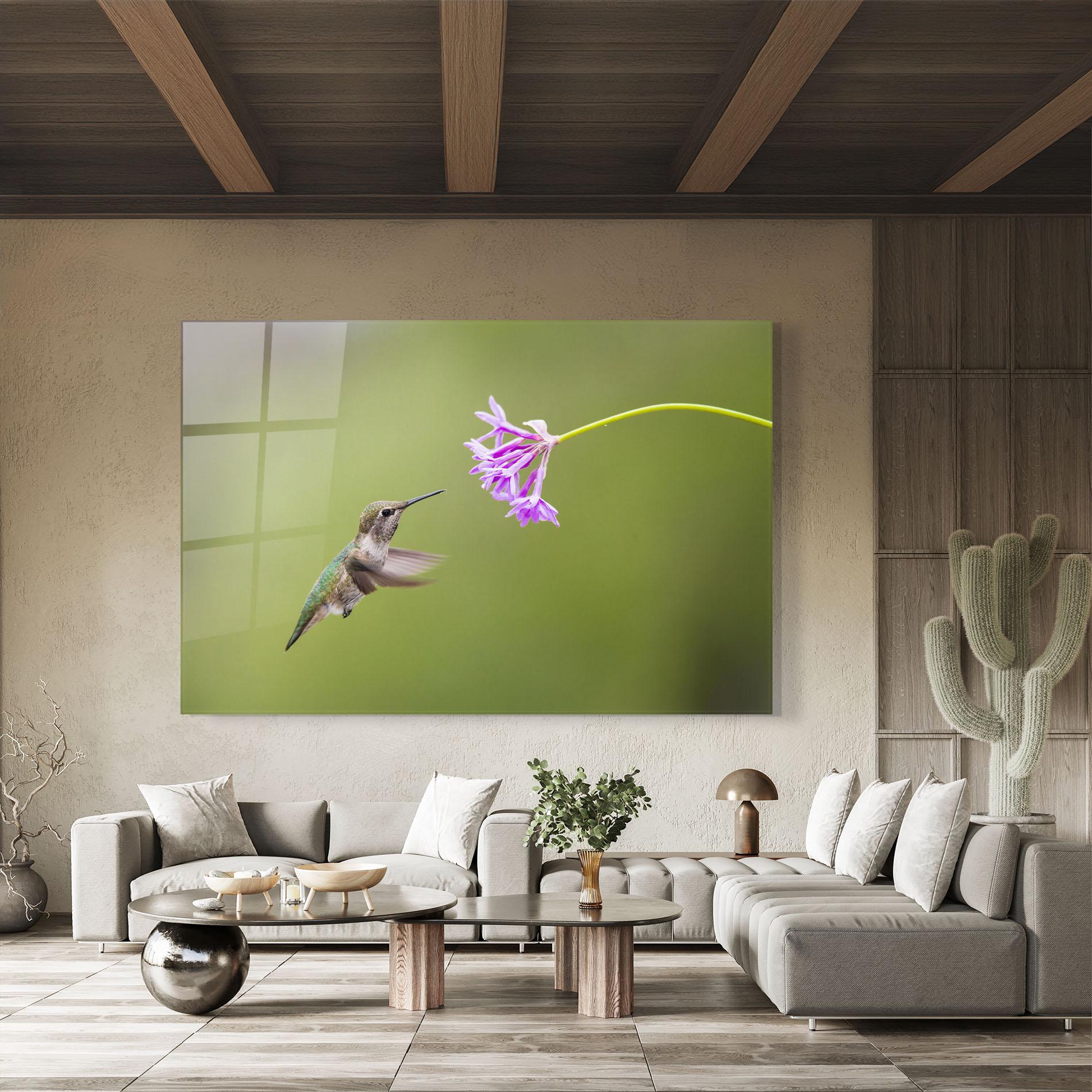 Glasbild Cute Hummingbird mockup 8