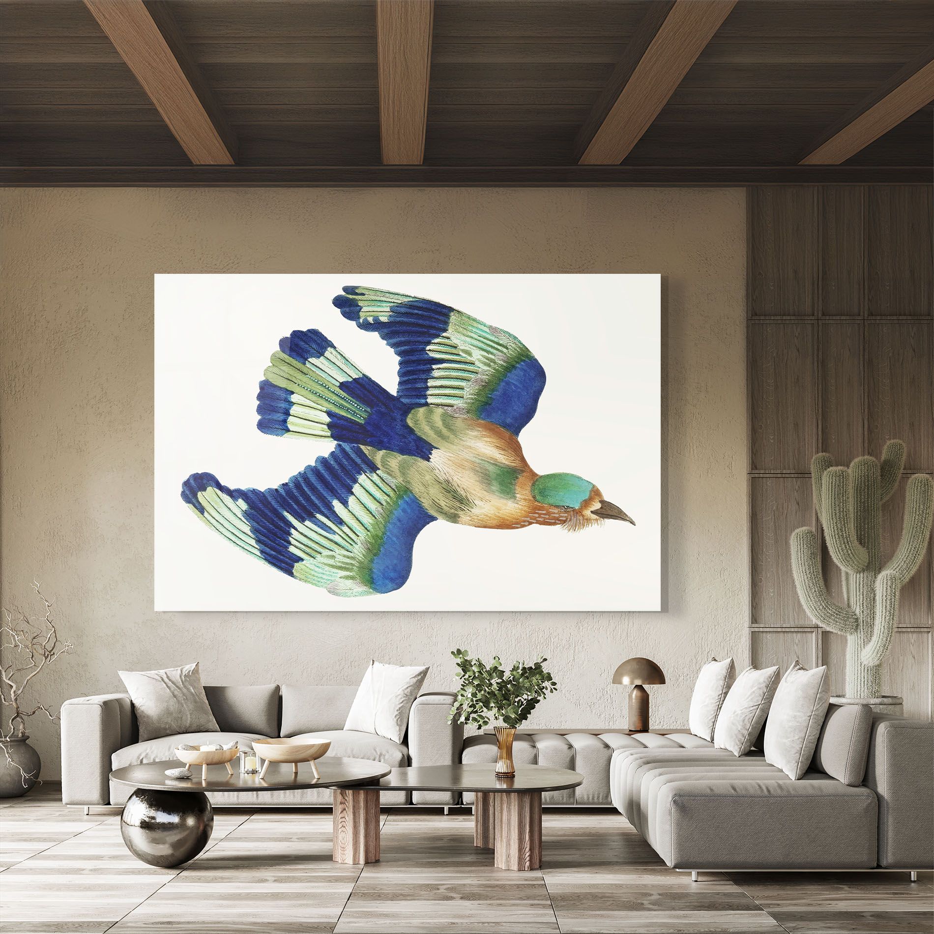 Green Blue Bird mockup 8