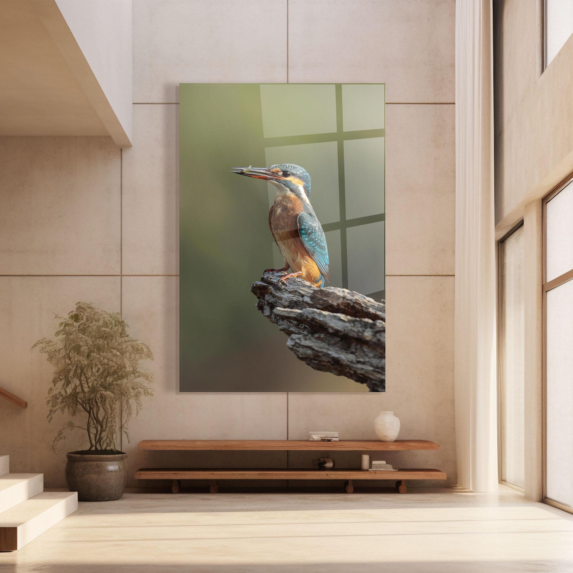 Glasbild Female Kingfisher mockup 8