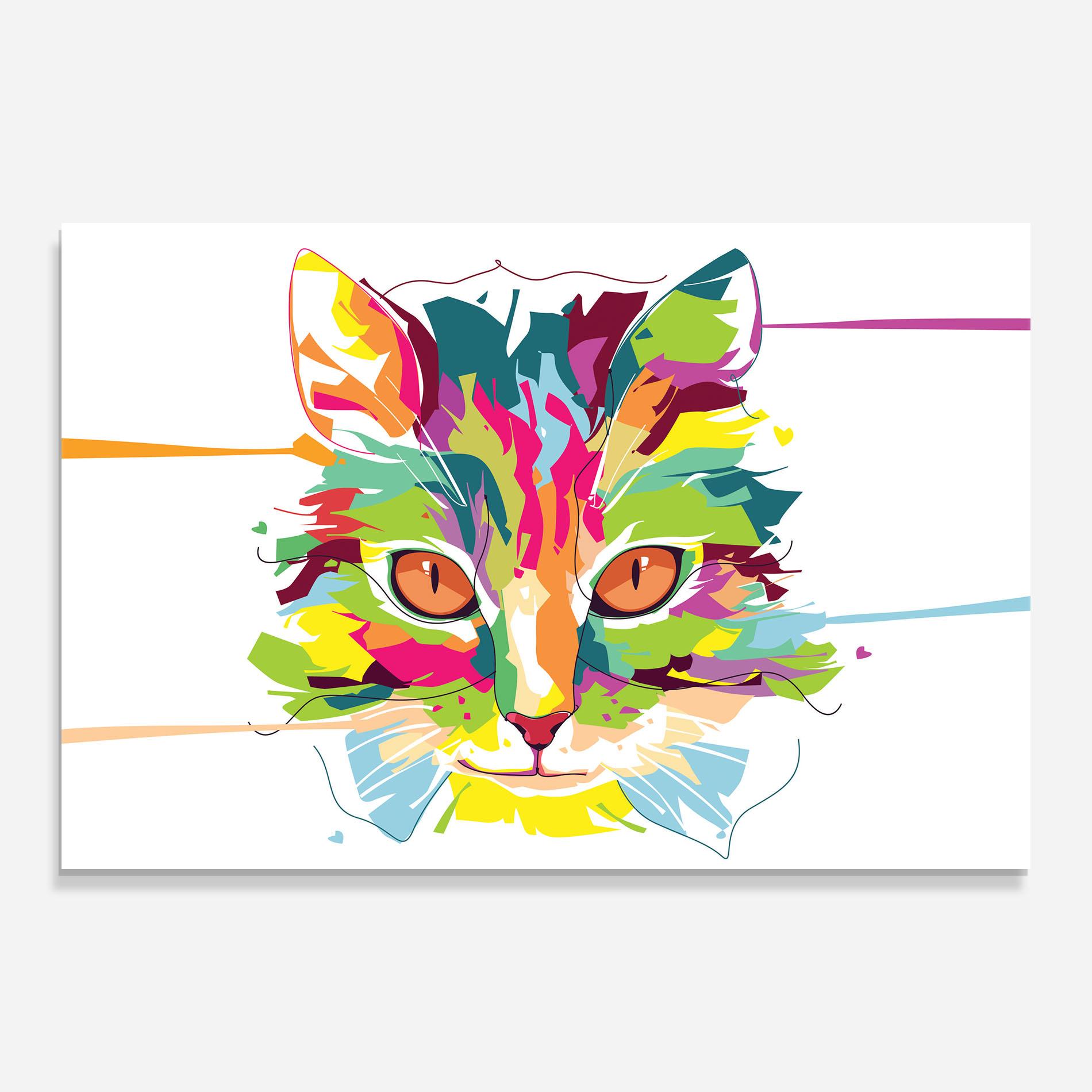 Glasbild Cat Art Close Up mockup 0