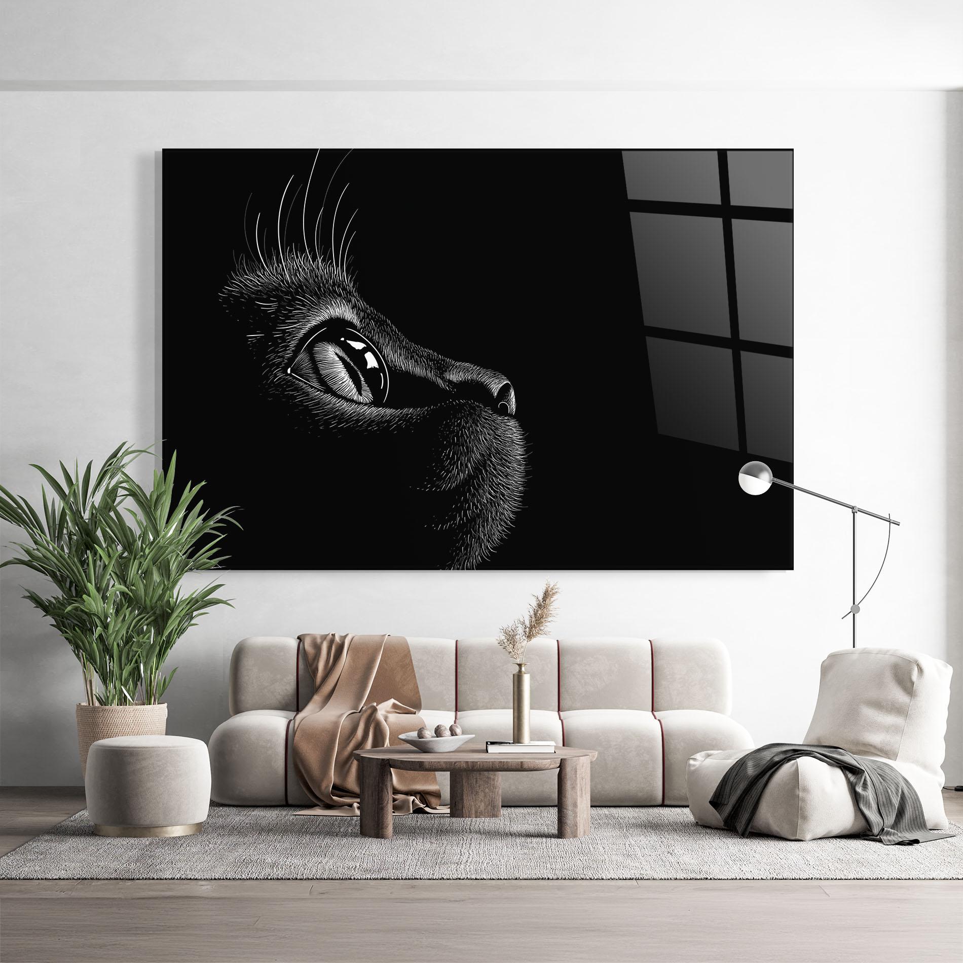 Glasbild Glass Eye Cat mockup 9