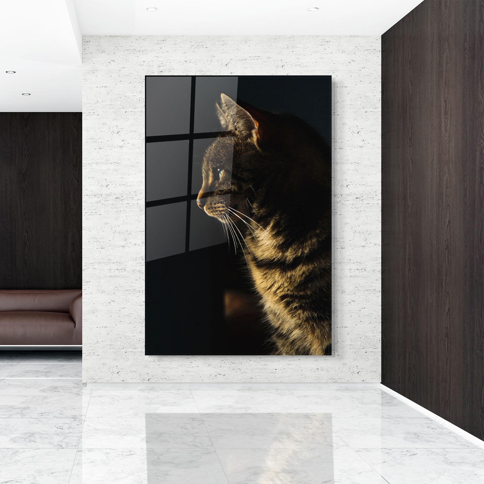 Glasbild Hunting Cat mockup 9
