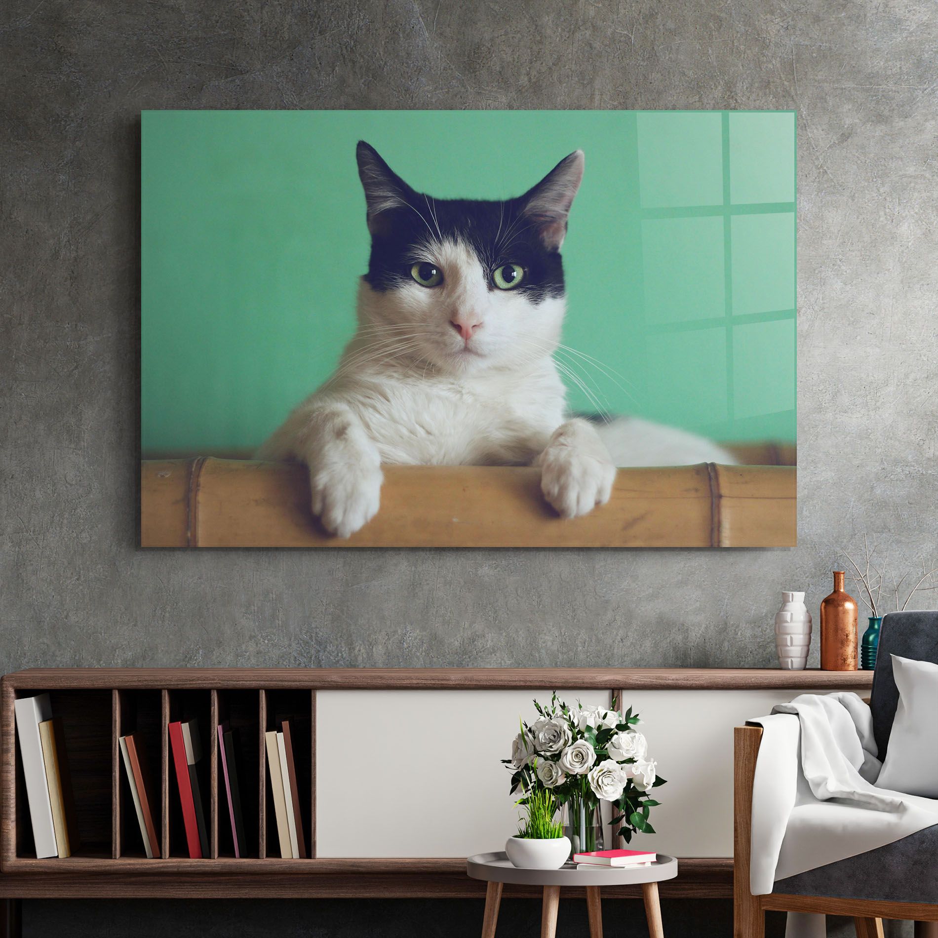 Black White Cat mockup 2