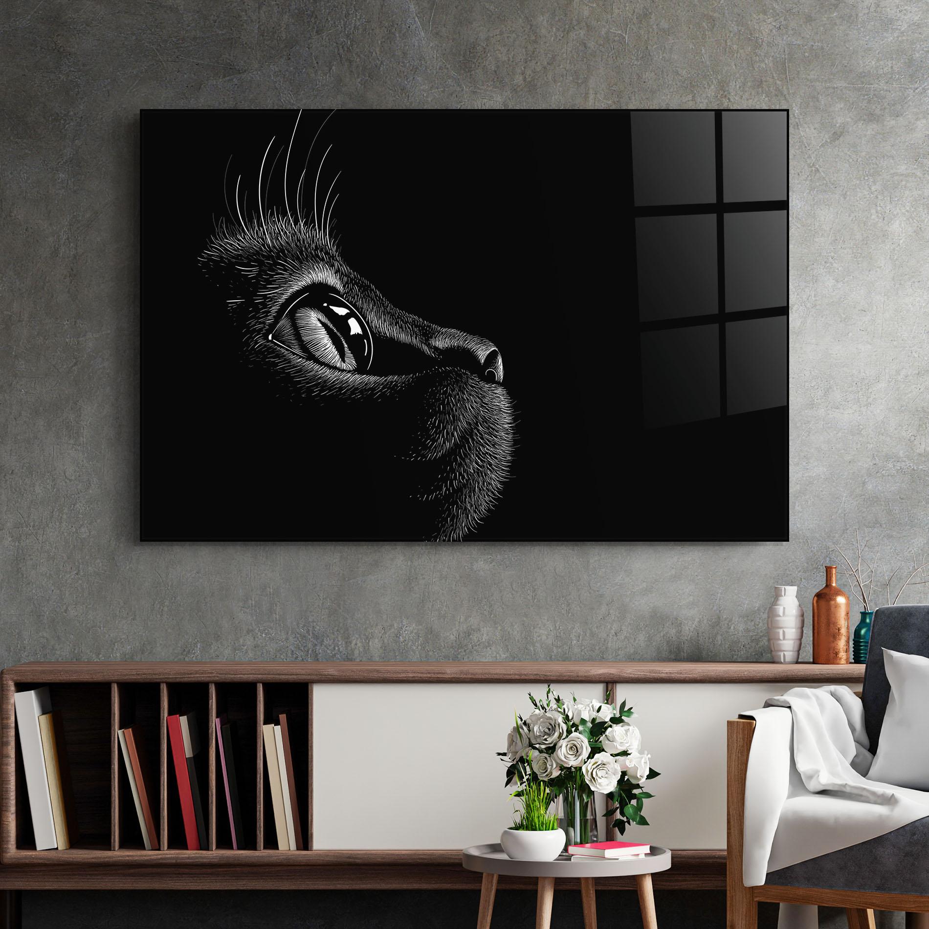 Glasbild Glass Eye Cat mockup 2