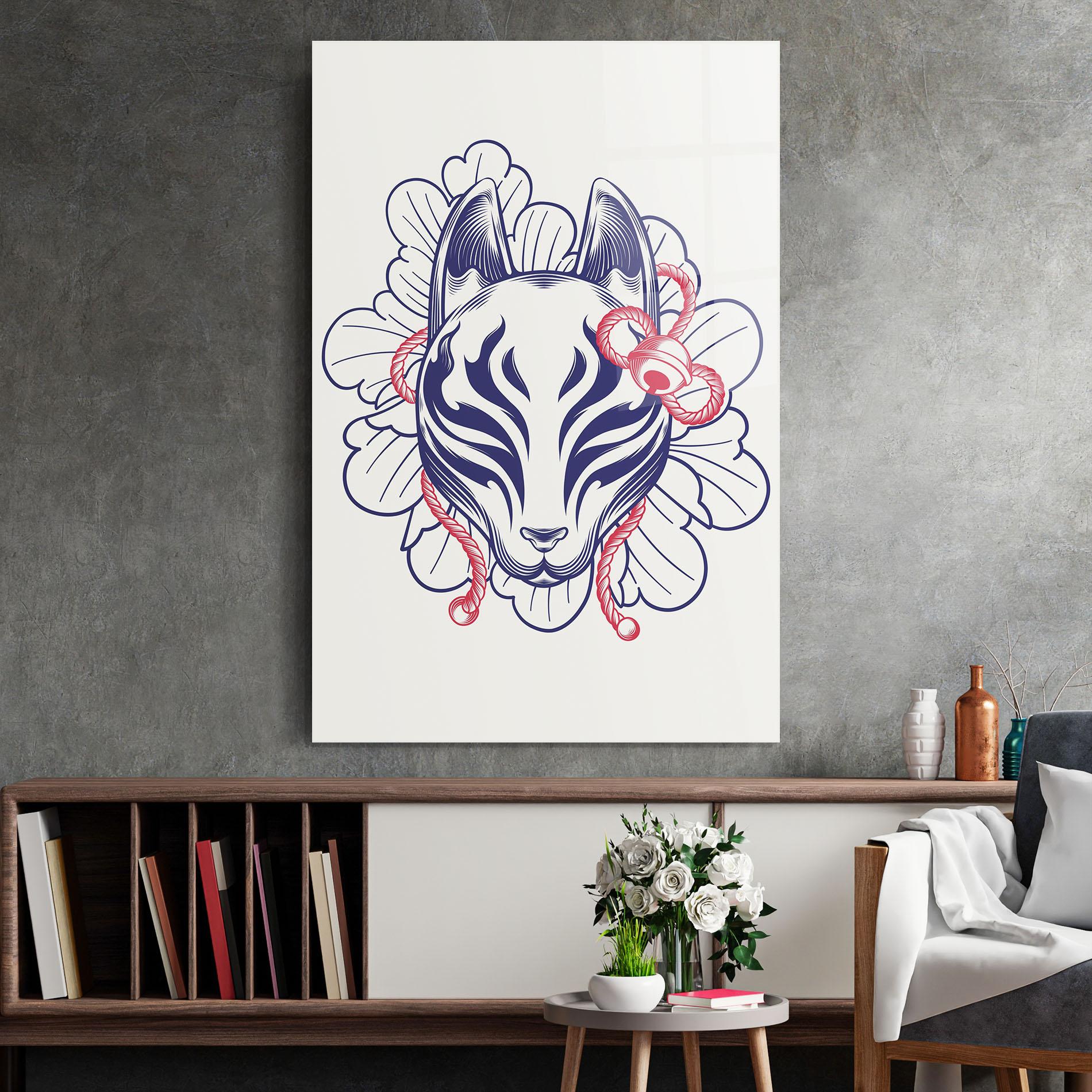 Glasbild Asiatic Cat mockup 2