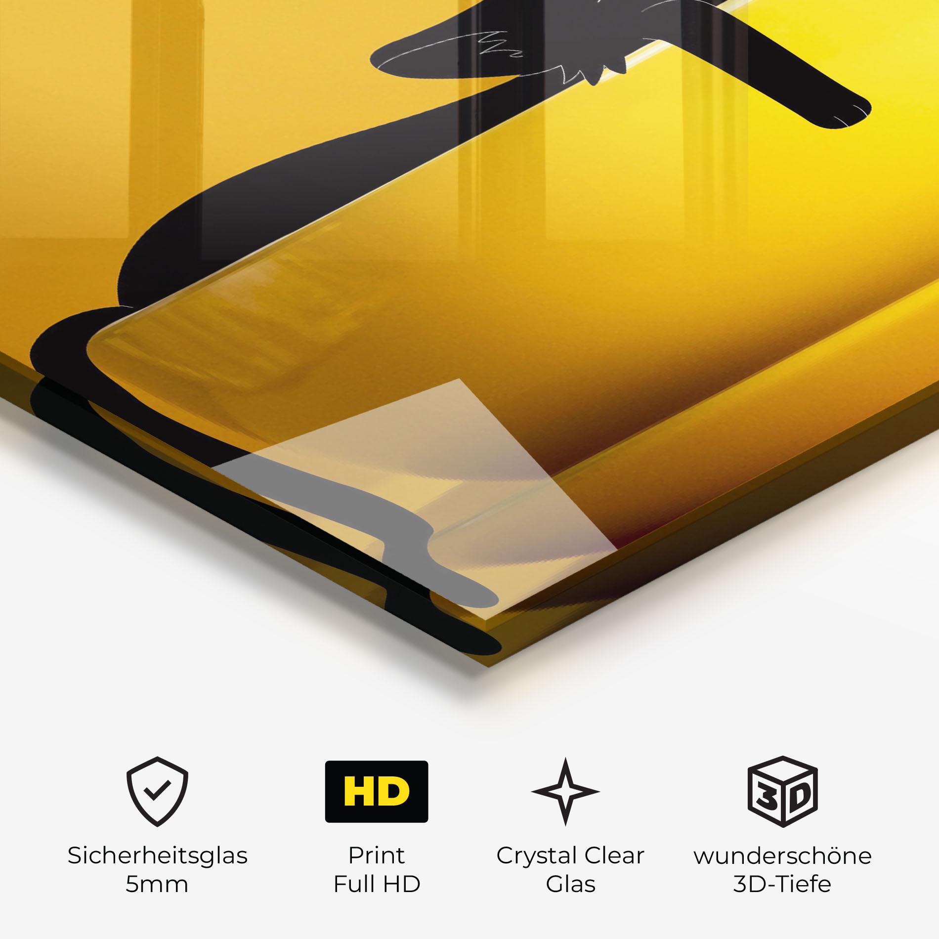 Glasbild Cat In A Cup mockup 3